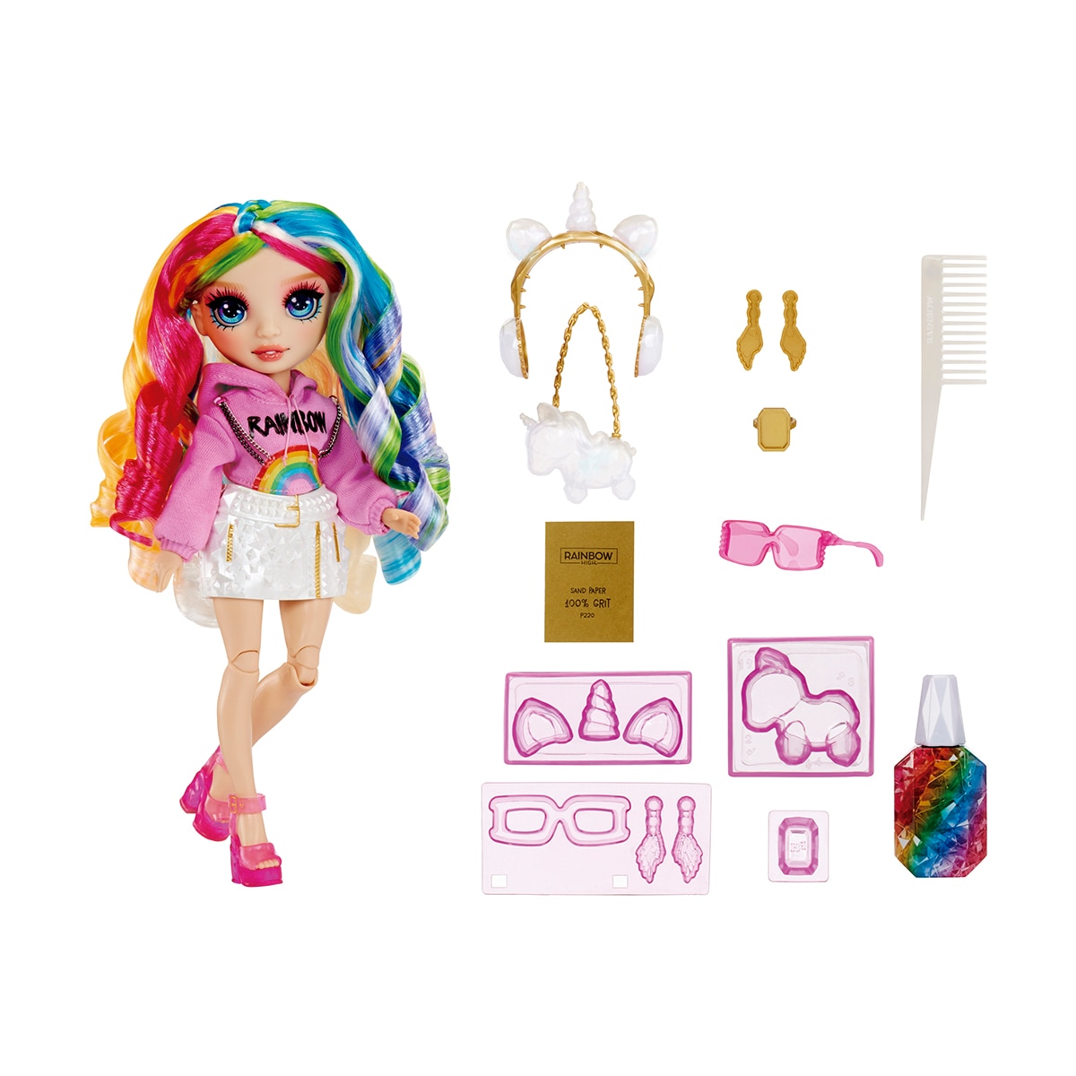 Rainbow High – Muñeca Crystal Fashion Doll Amaya Rainbow High.