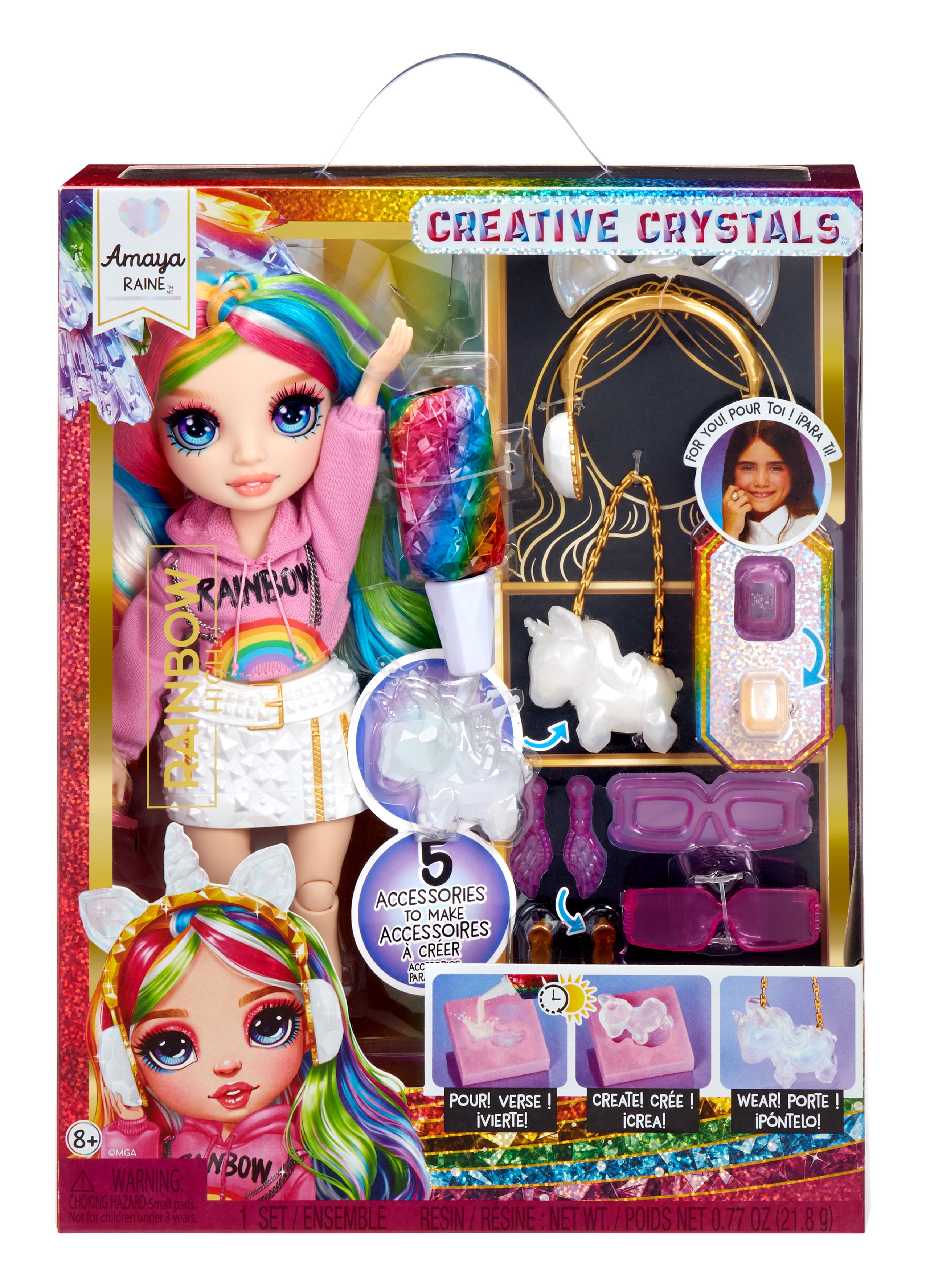 Muñeca Crystal Fashion Doll Amaya Rainbow High 3