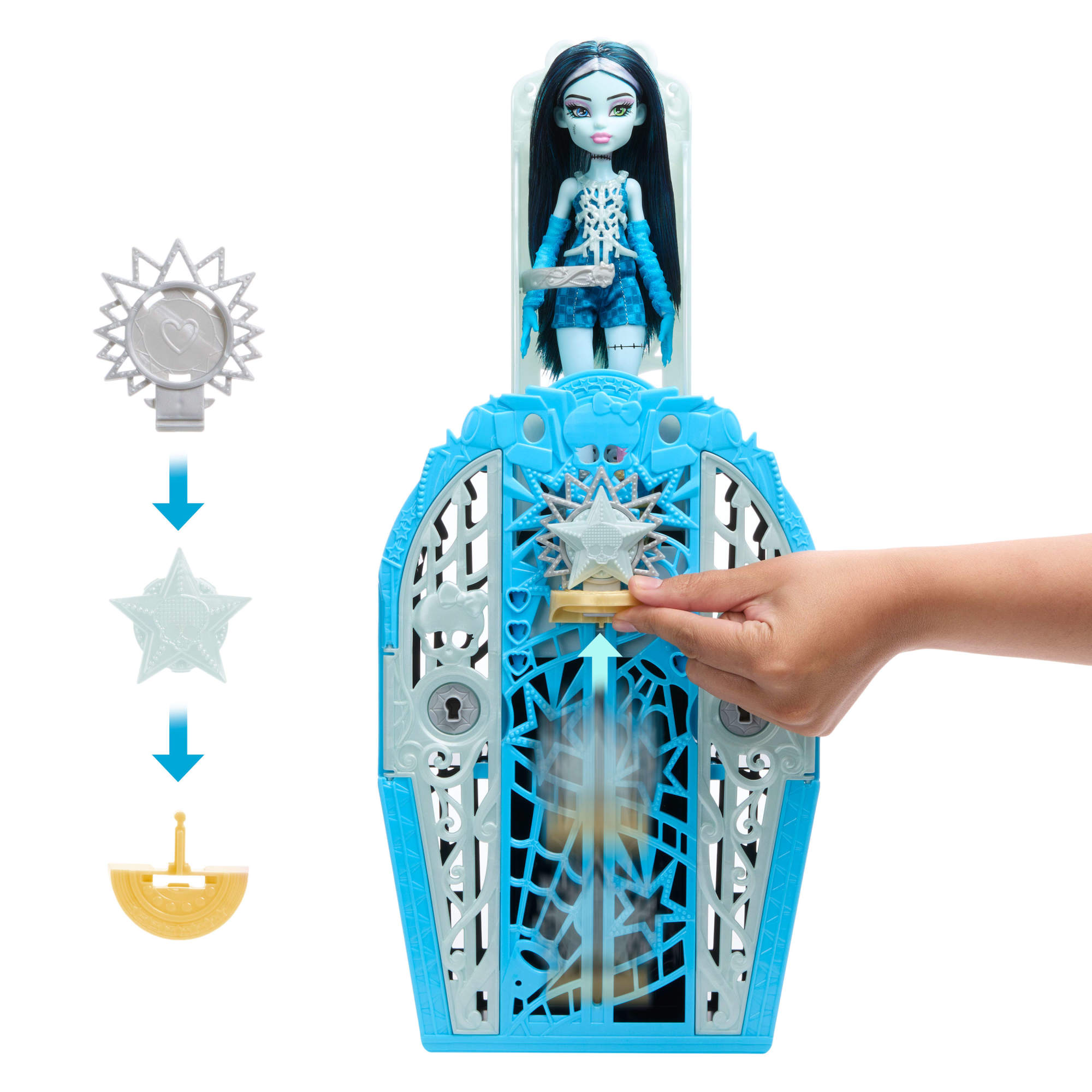 Boneca Skulltimate Secrets Monster Mysteries Abbey Bominable Monster High Skulltimate Secrets Azul-claro-3