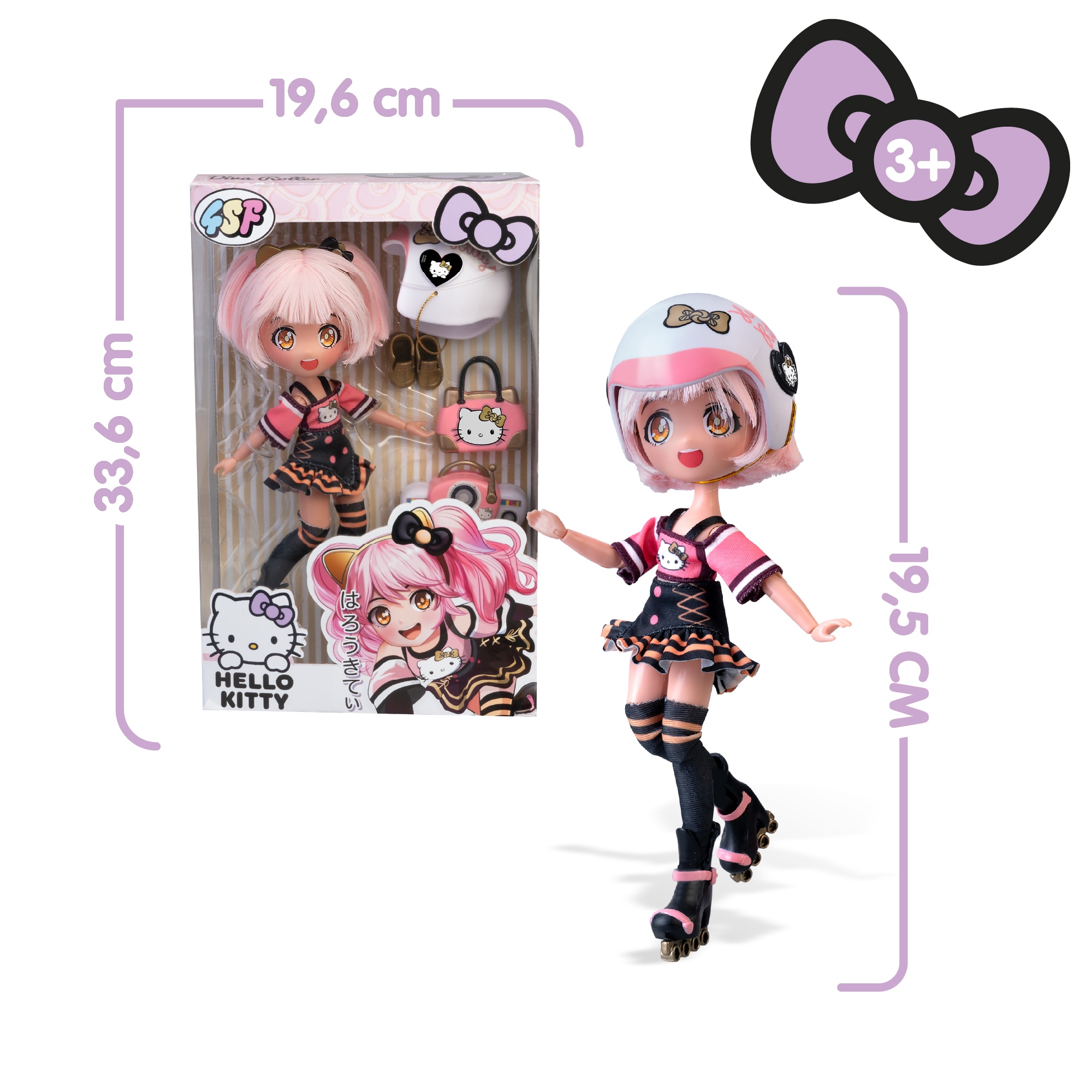 Boneca Golden Diva Roller Hello Kitty 3