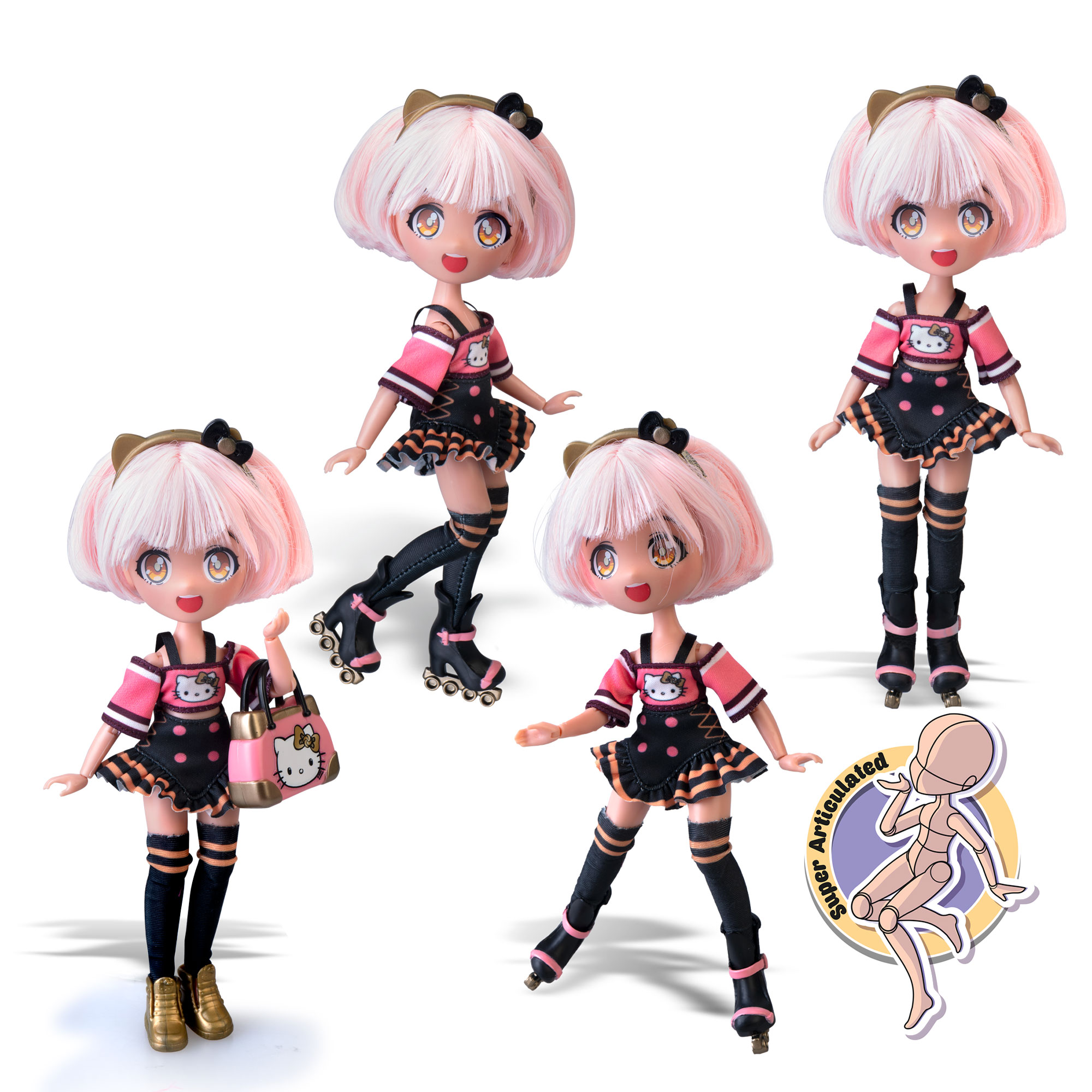 Boneca Golden Diva Roller Hello Kitty 6