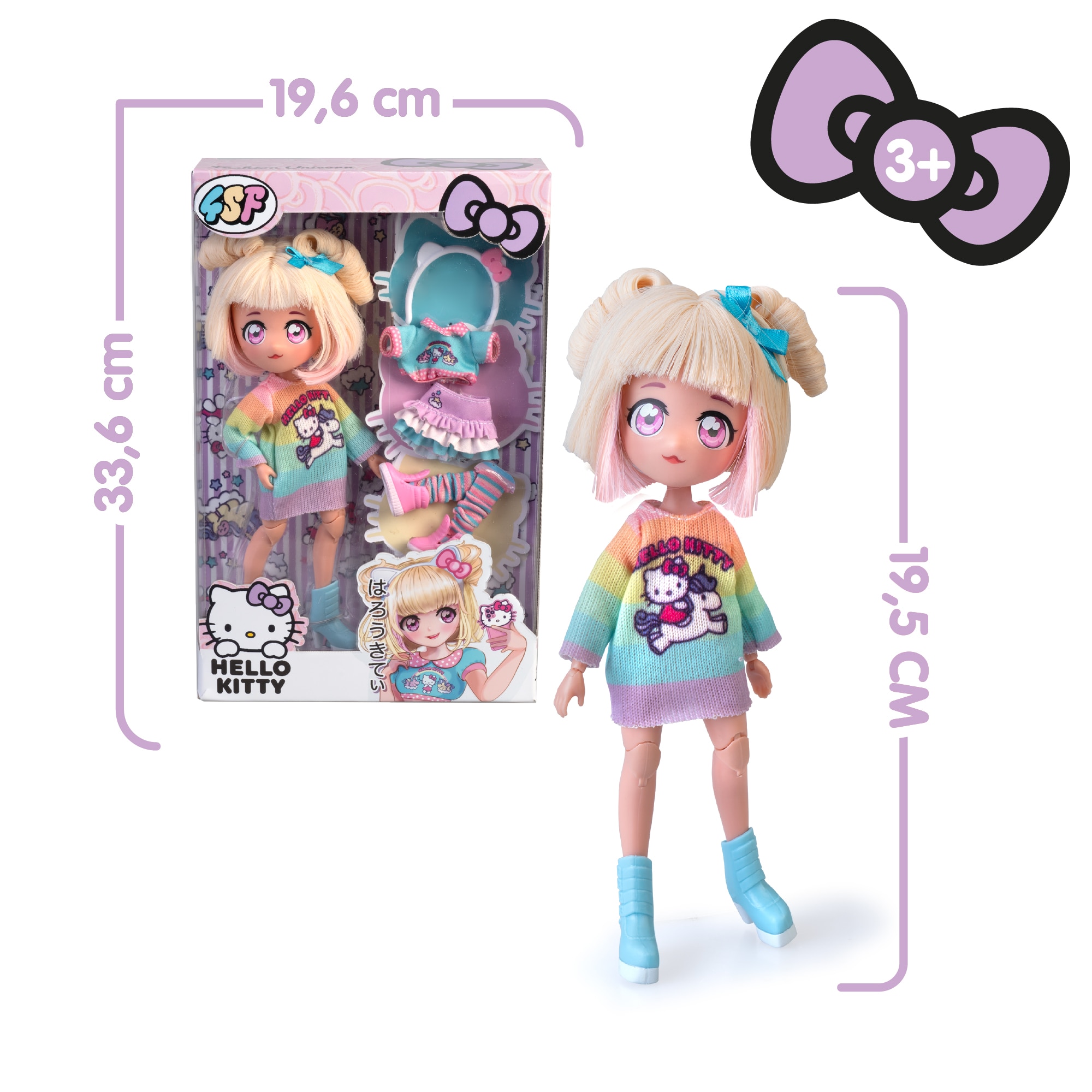 Muñeca Fashion Unicorns Hello Kitty Famosa 2
