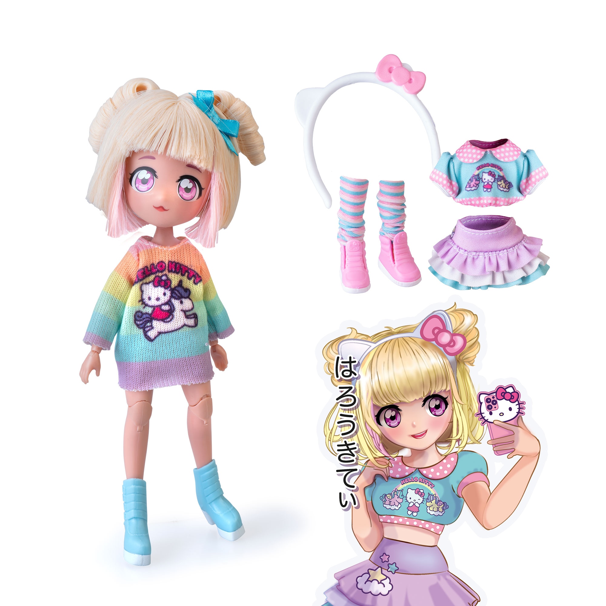 Muñeca Fashion Unicorns Hello Kitty Famosa 3