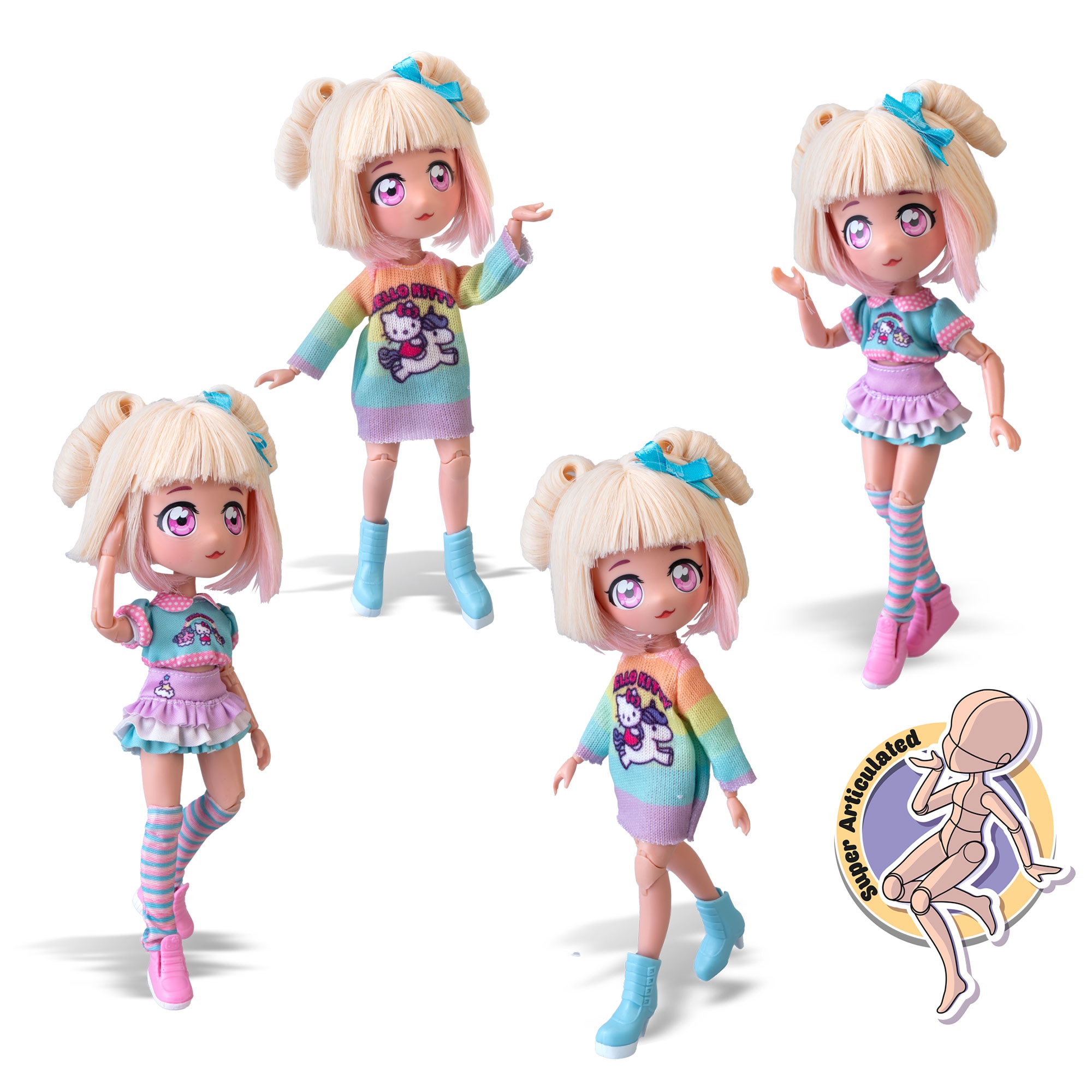 Muñeca Fashion Unicorns Hello Kitty Famosa 6