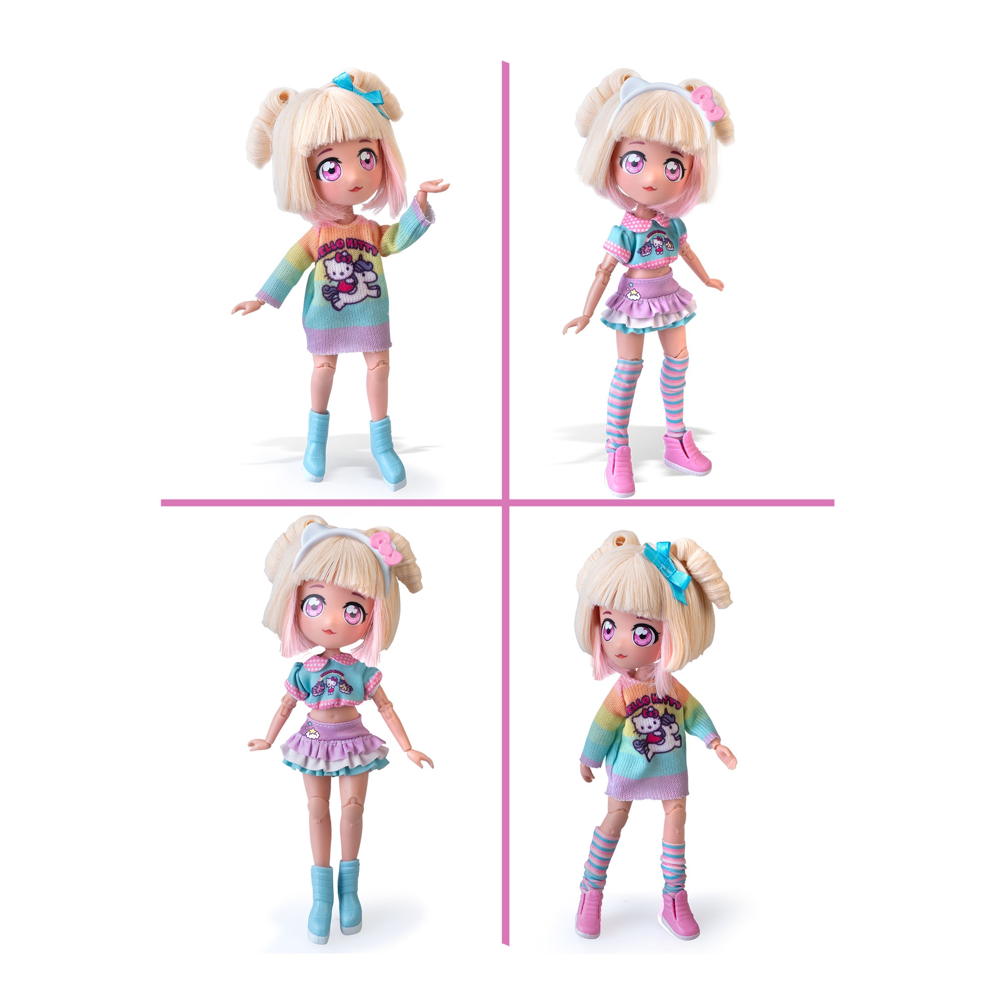 Muñeca Fashion Unicorns Hello Kitty Famosa 8