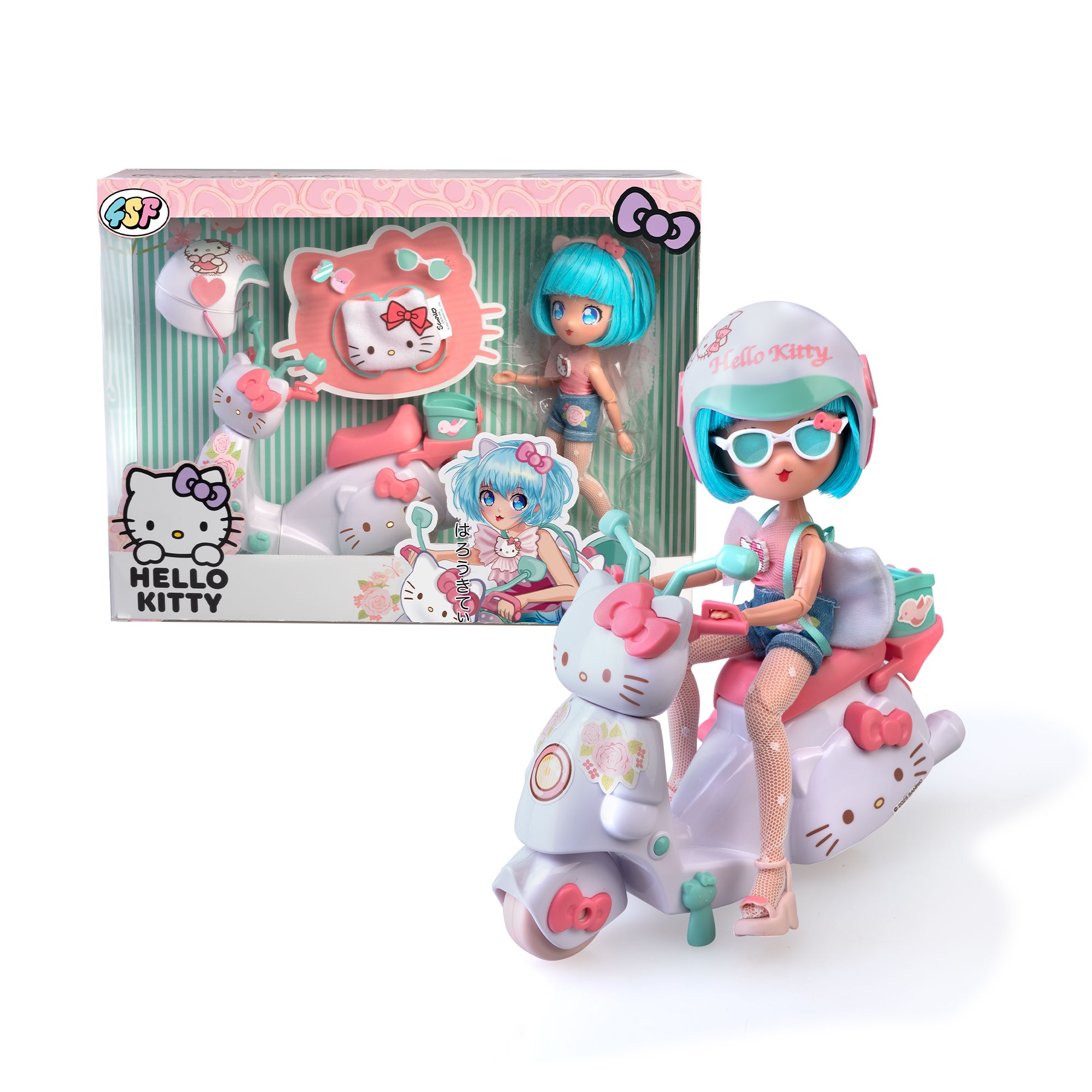 Famosa – Muñeca Pretty Pink Scooter Hello Kitty Famosa.