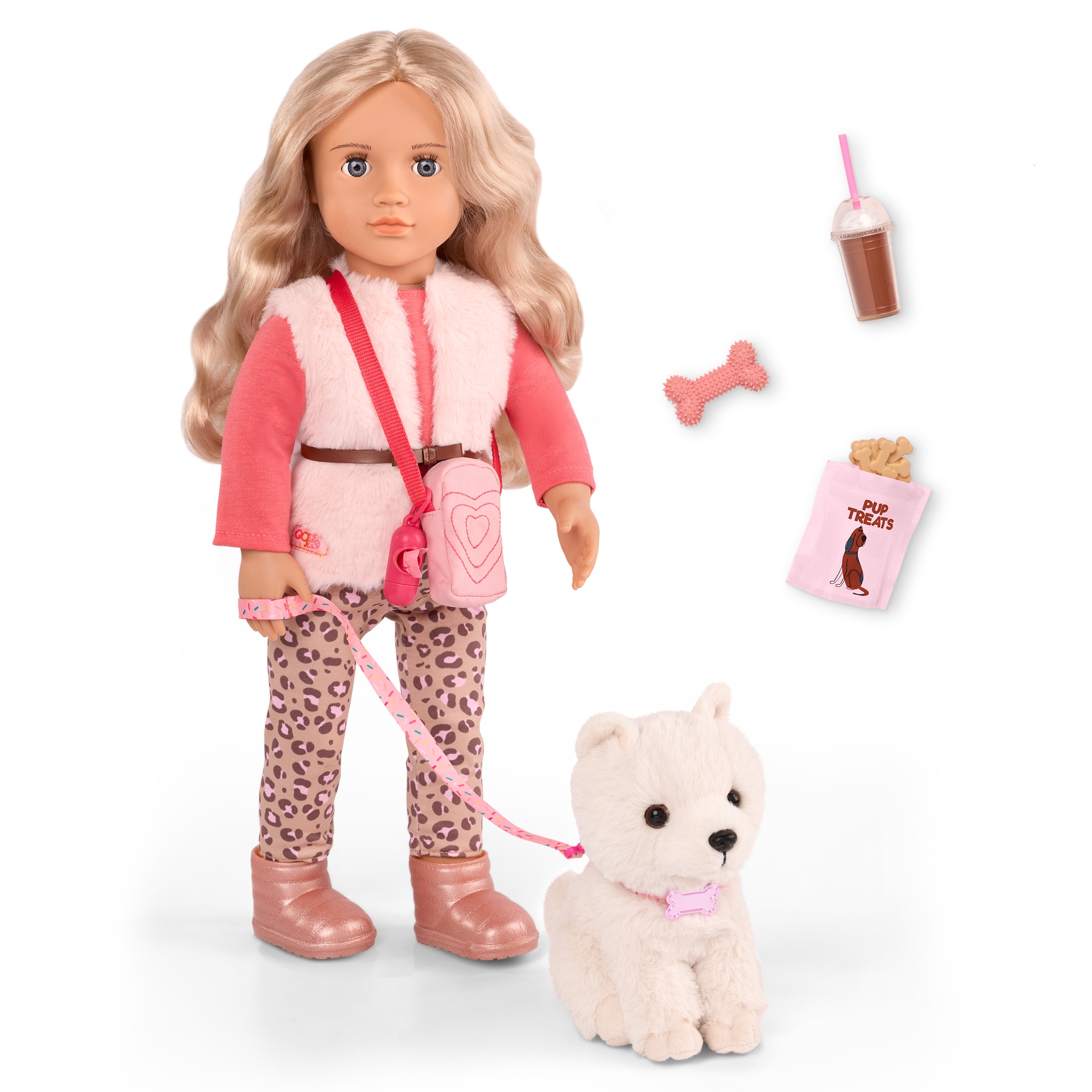 Muñeca con Perrito Kinsley Our Generation 8