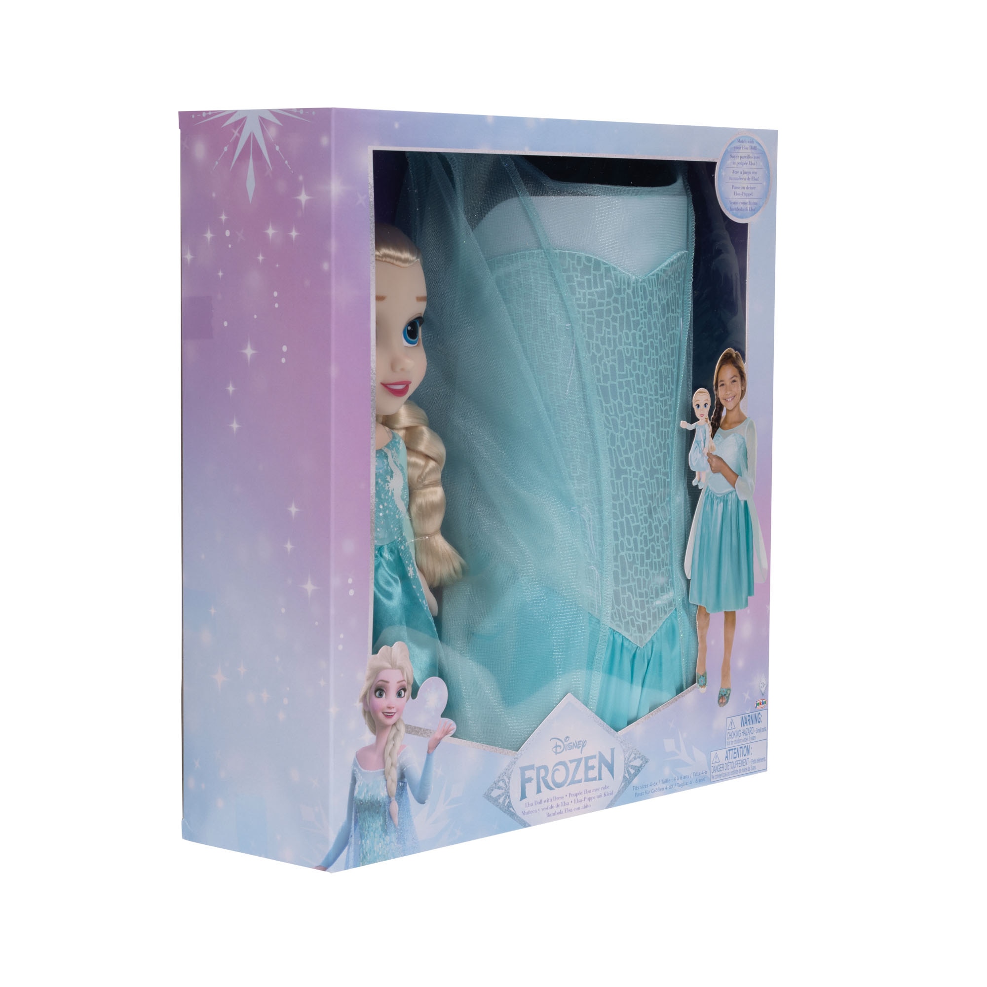 Pack Muñeca Elsa 38 cm con Disfraz para Niñas Frozen Jakks Pacific 2