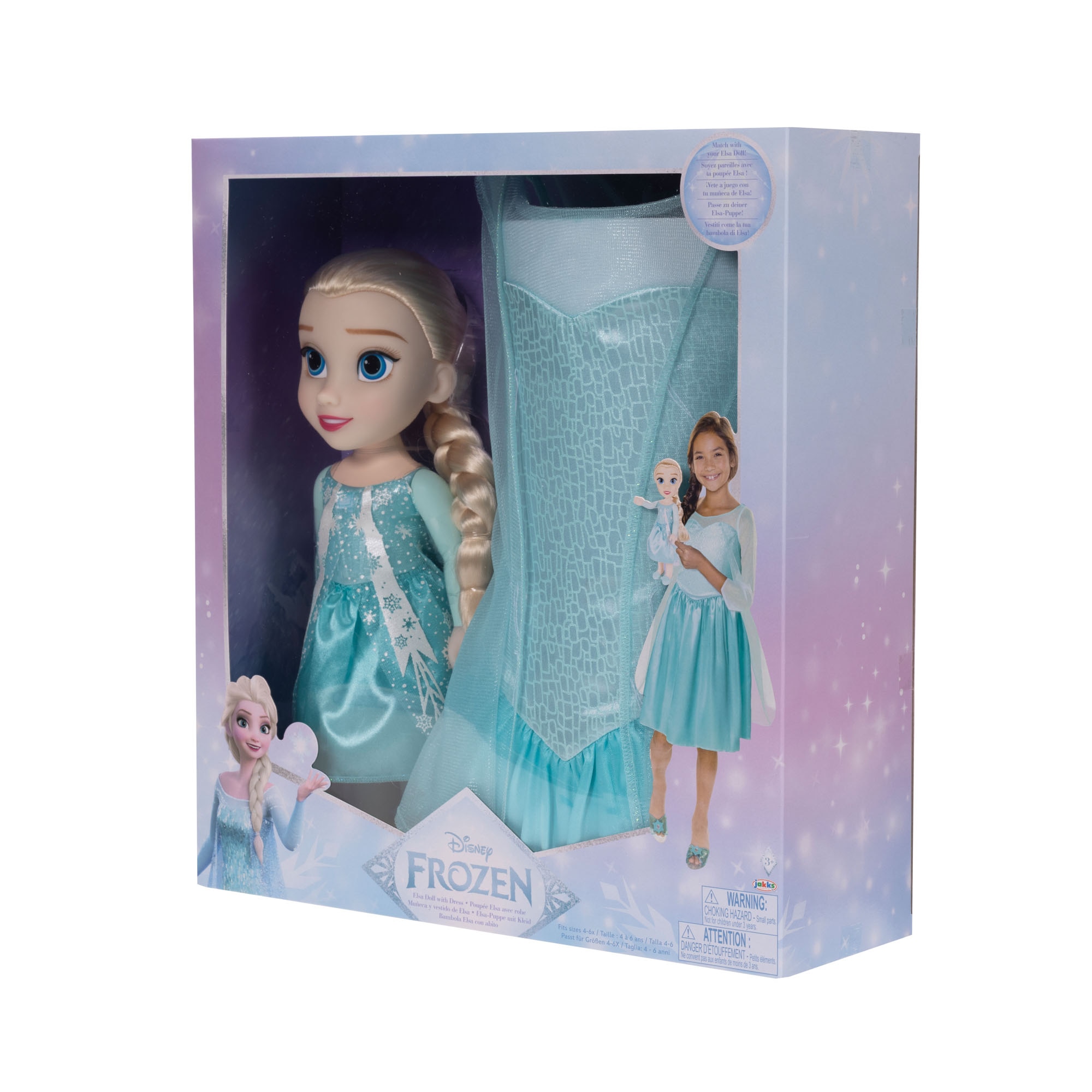 Pack Muñeca Elsa 38 cm con Disfraz para Niñas Frozen Jakks Pacific 3