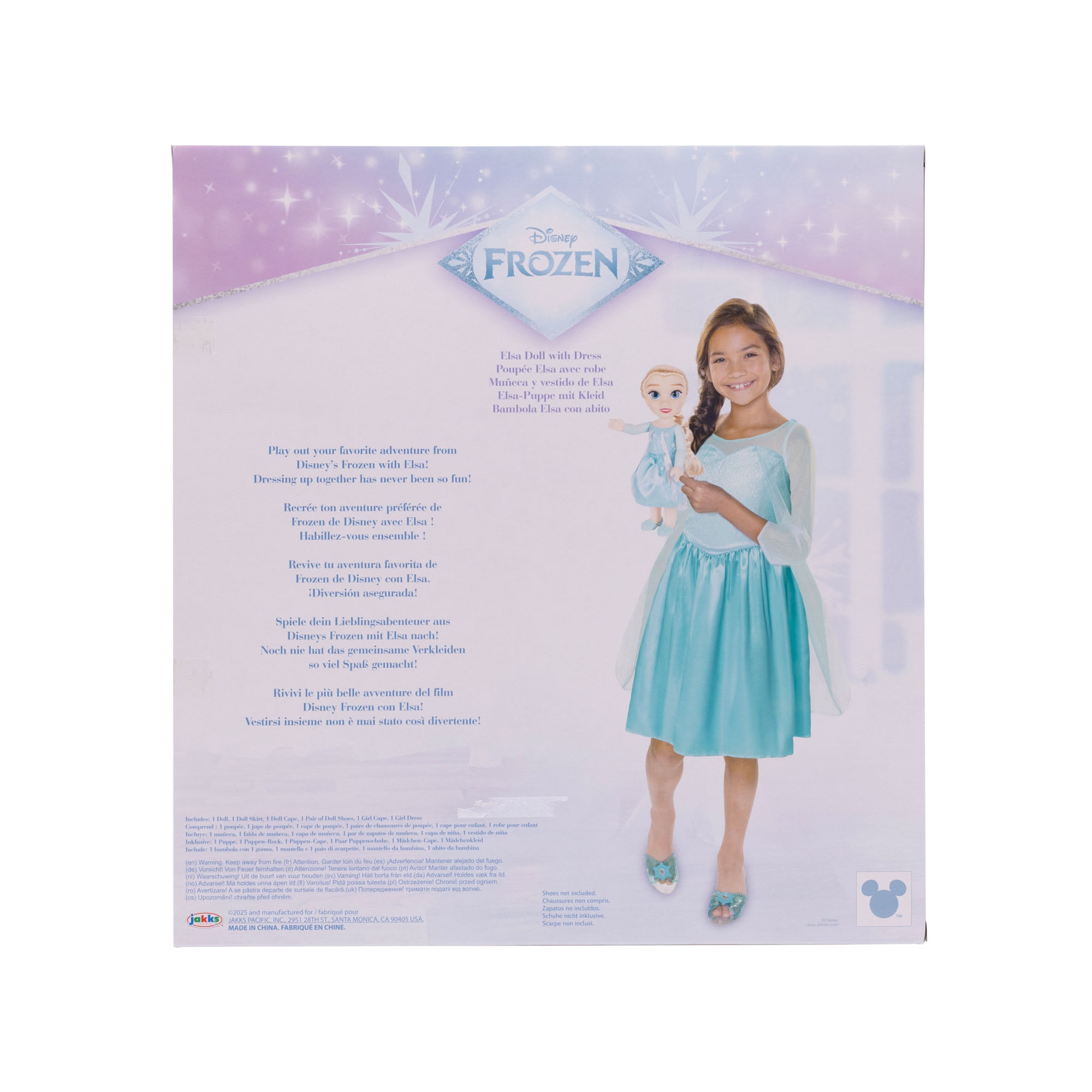 Pack Muñeca Elsa 38 cm con Disfraz para Niñas Frozen Jakks Pacific 4