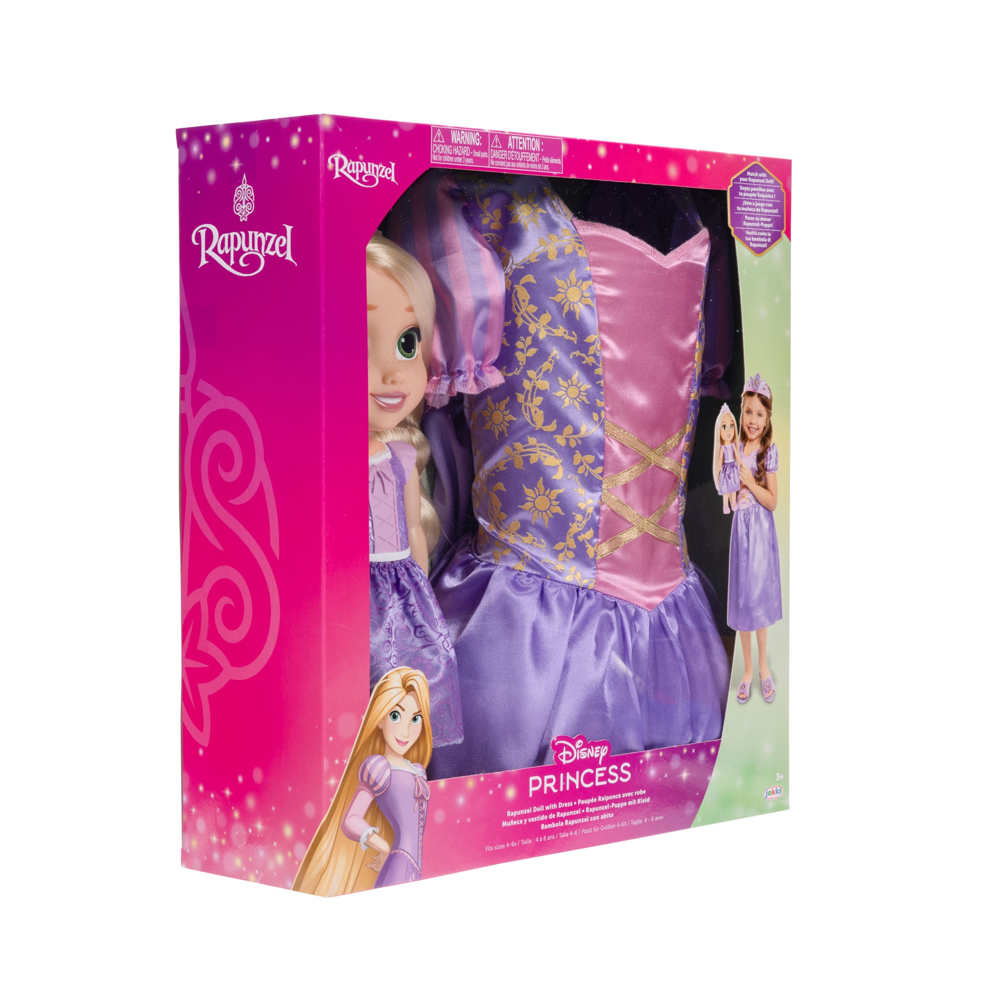Pack Muñeca Rapunzel 38 cm con Disfraz para Niñas Disney Jakks Pacific 2
