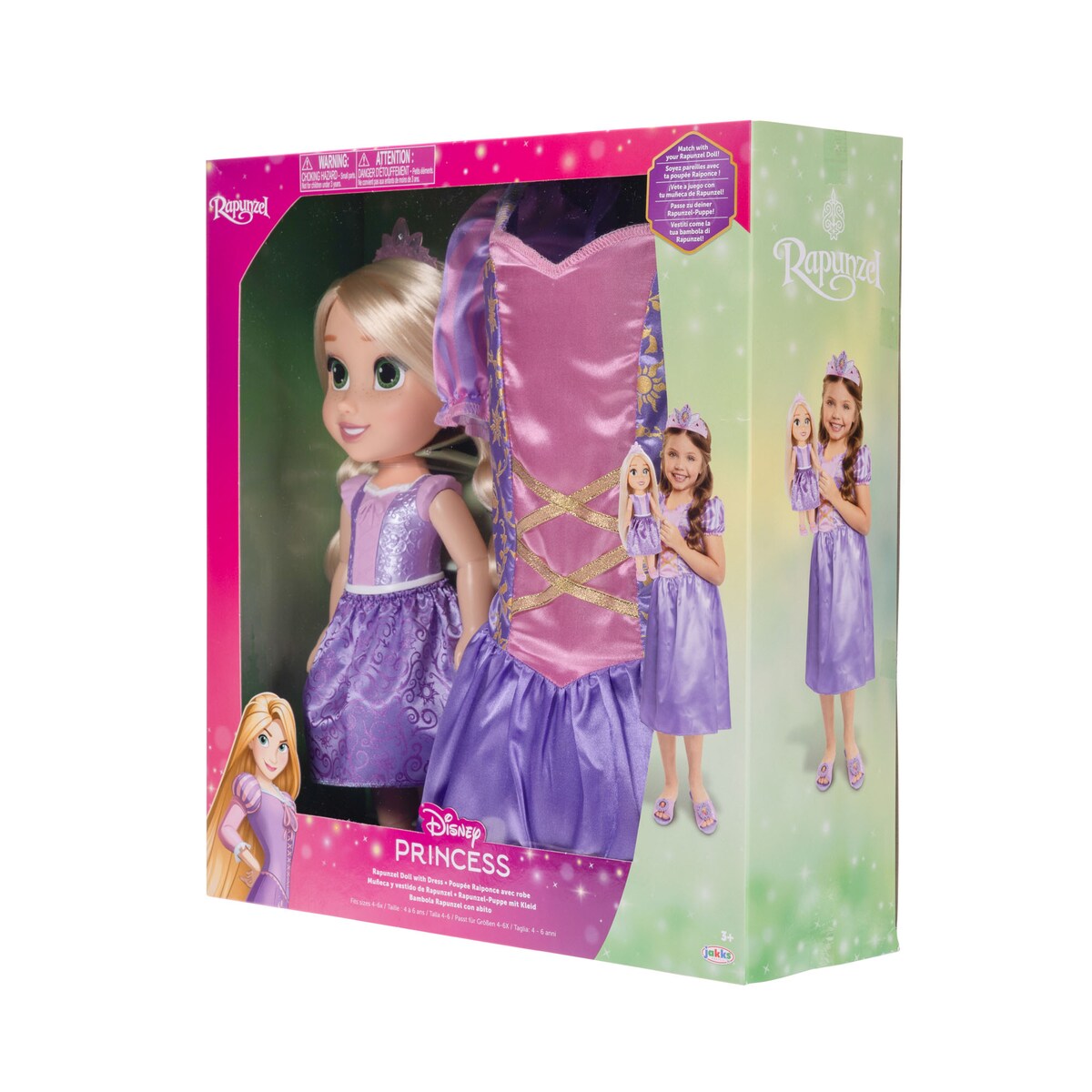 Pack  Muñeca Rapunzel 38 cm con Disfraz para Niñas Disney Jakks Pacific 3