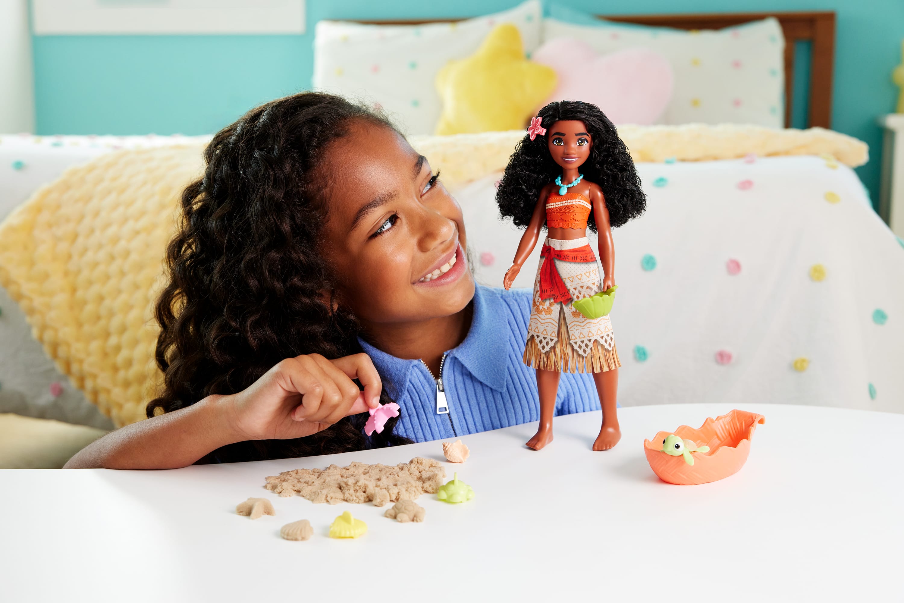 Disney Princess Muñeca Moana con tortuga Mattel 2
