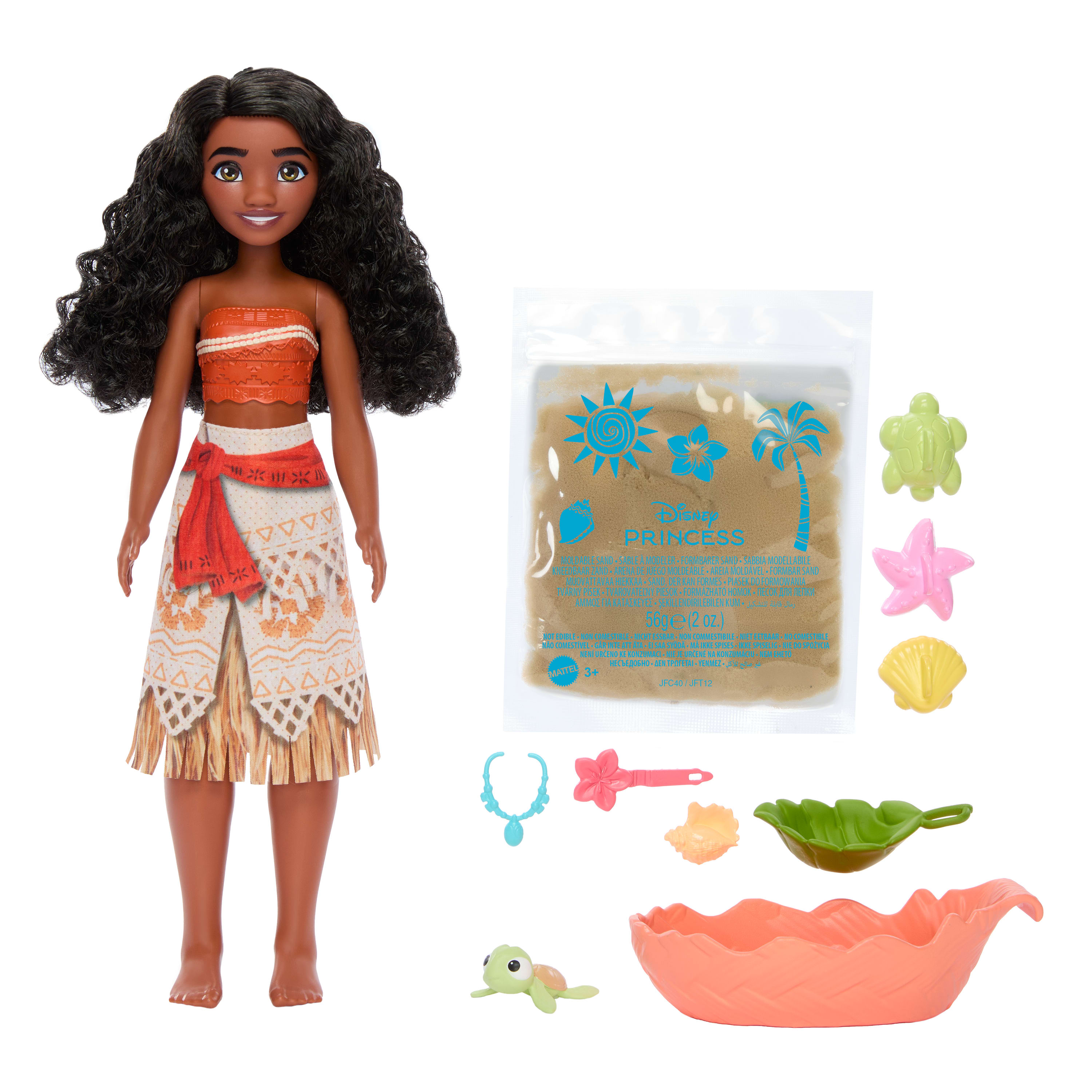 Disney Princess Muñeca Moana con tortuga Mattel 5