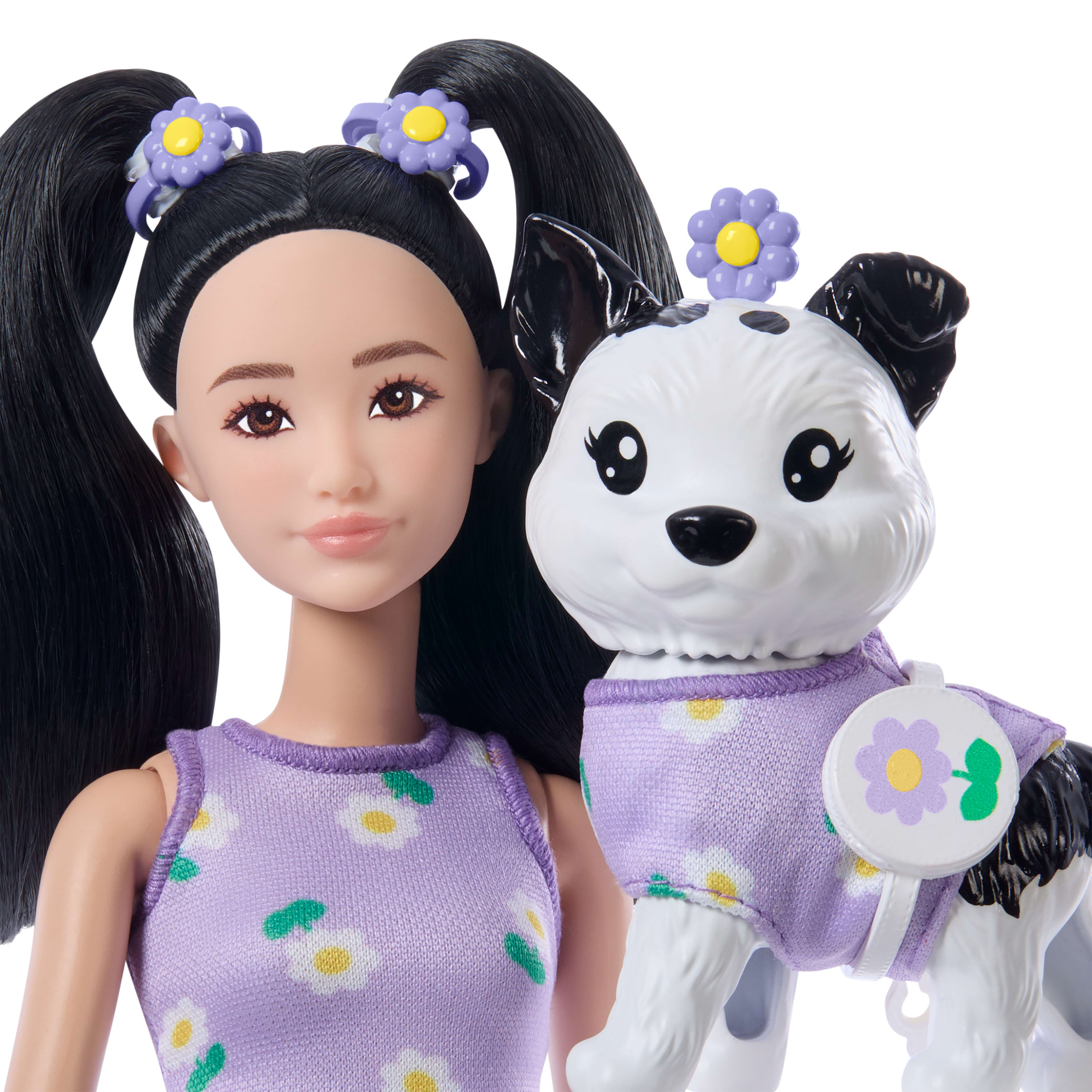 Barbie Twinning Looks Muñeca asiática con perro Mattel 3