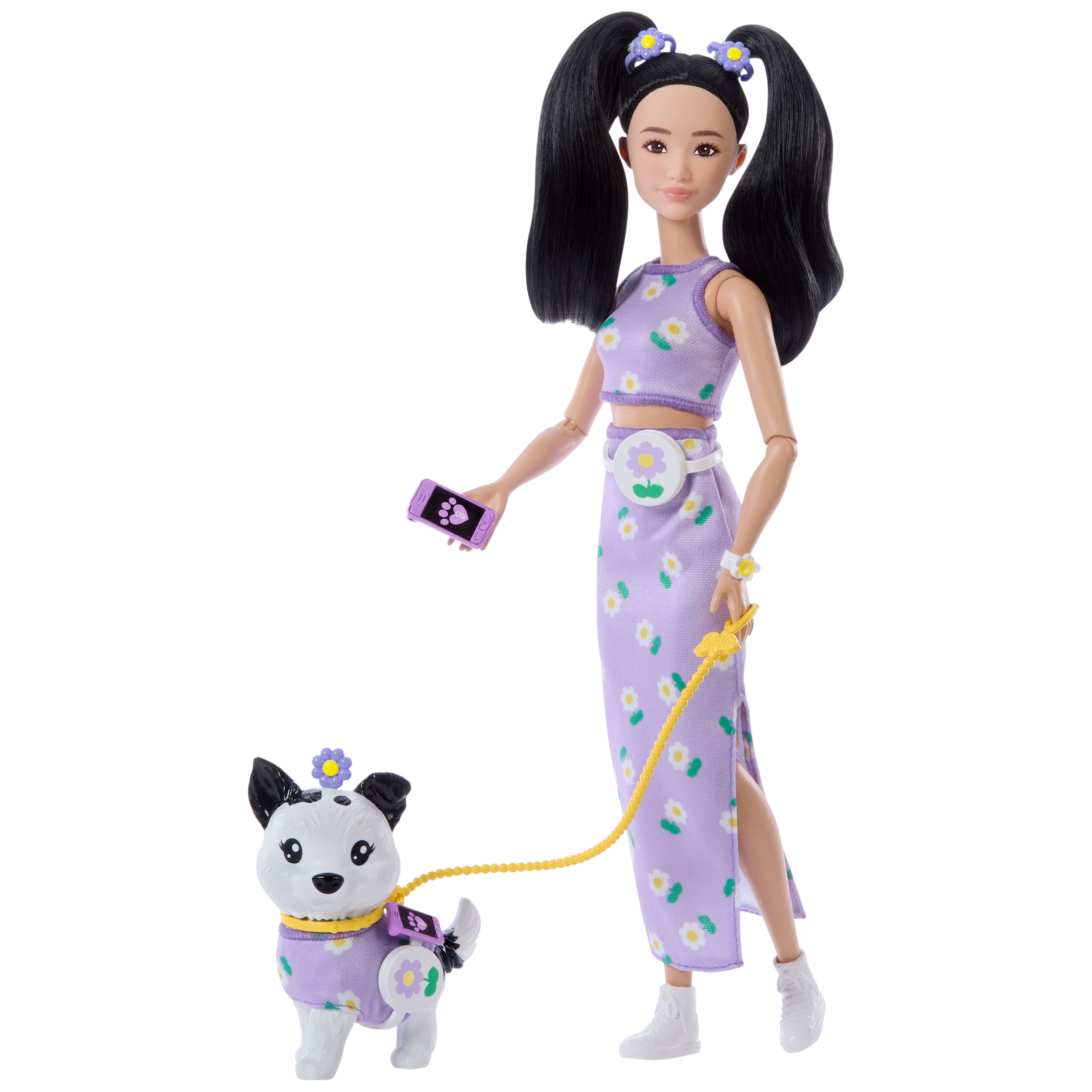 Barbie Twinning Looks Muñeca asiática con perro Mattel 4