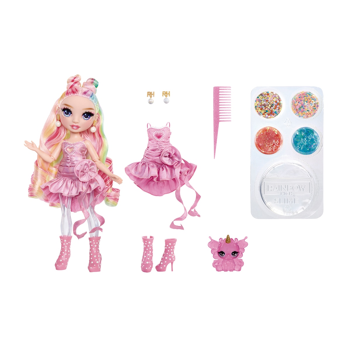 Boneca Rainbow Shimmers com Slime Bella 4