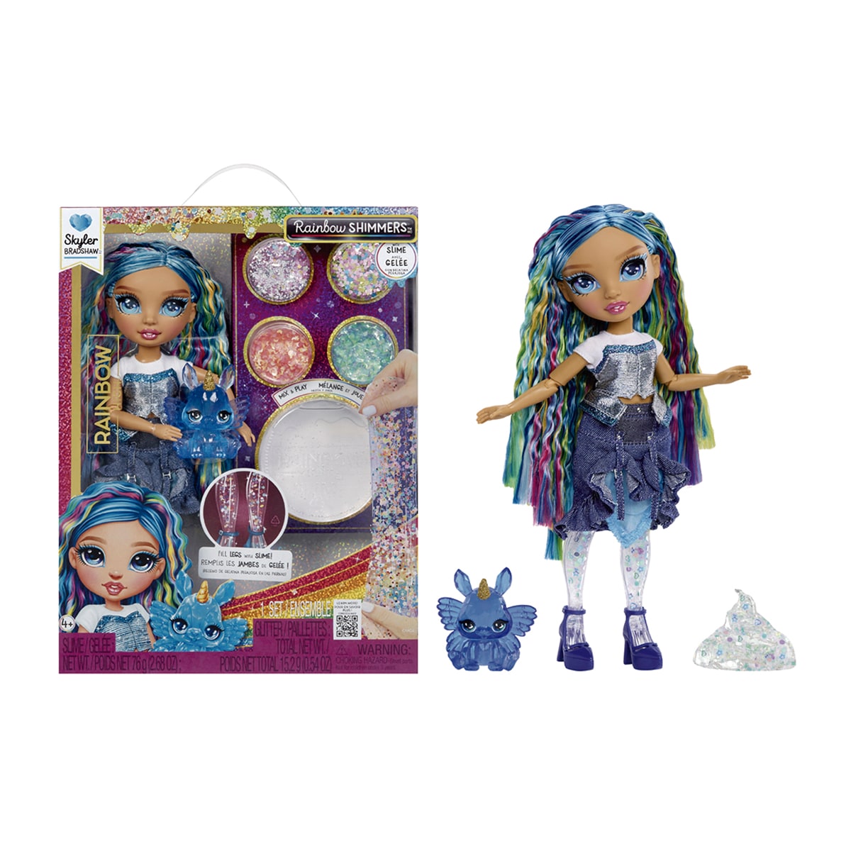 Muñeca Rainbow Shimmers con Slime Skyler Rainbow High MGA 1