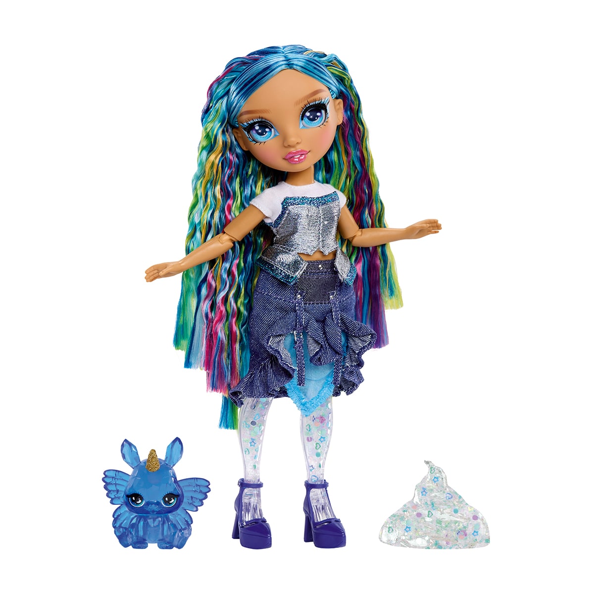 Muñeca Rainbow Shimmers con Slime Skyler Rainbow High MGA 4