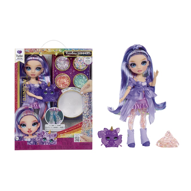Imagen 0 de Muñeca Rainbow Shimmers con Slime Violet Rainbow High MGA