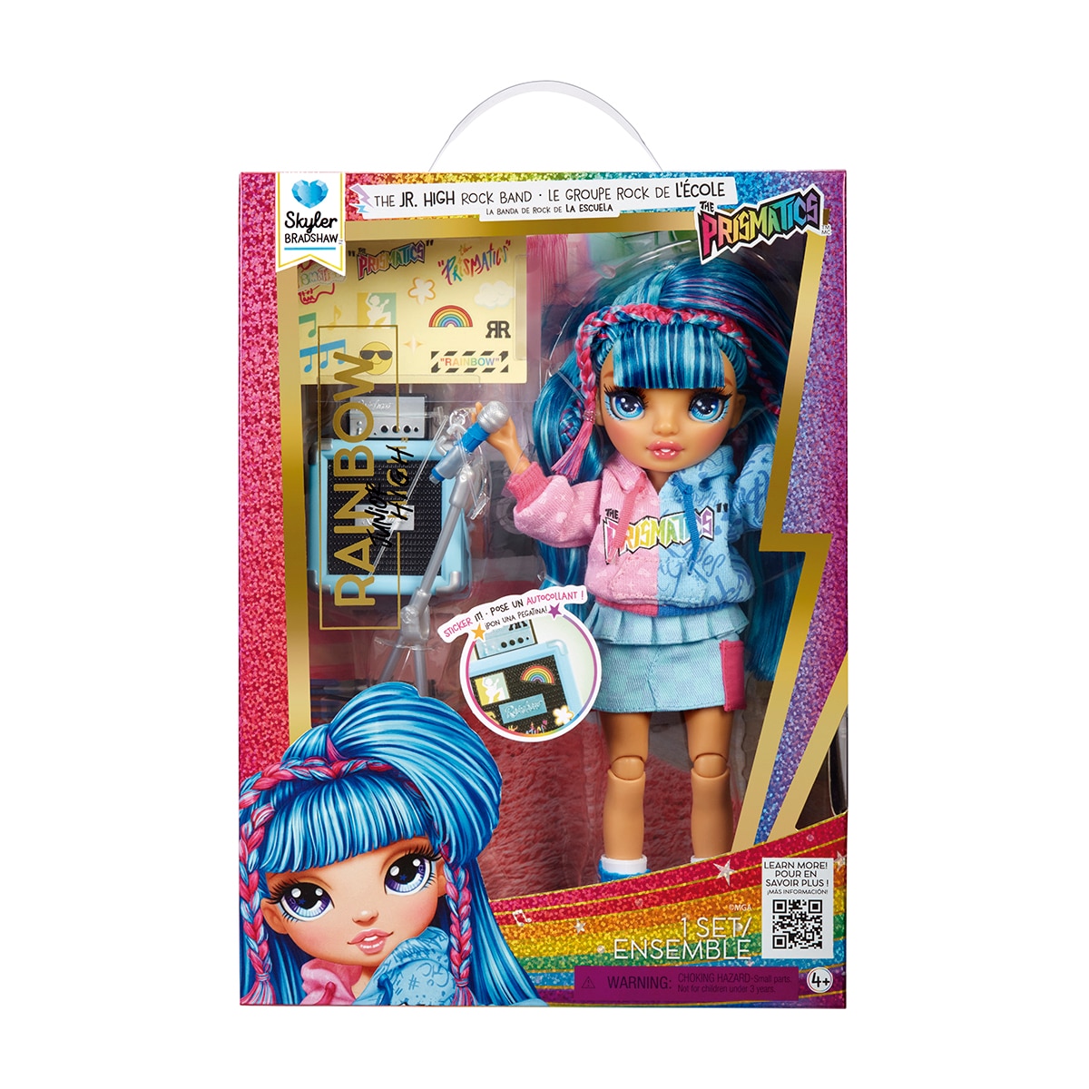 Muñeca y accesorios Jr High Rockband Skyler Rainbow High MGA 3