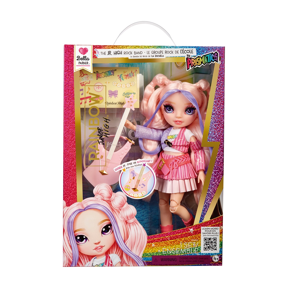 Muñeca y accesorios Jr High Rockband Bella Rainbow High MGA 2