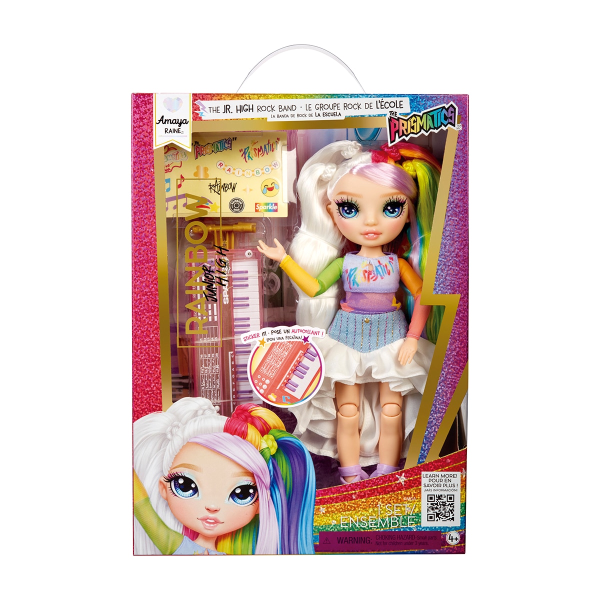 Muñeca y accesorios Jr High Rockband Amaya Rainbow High MGA 2