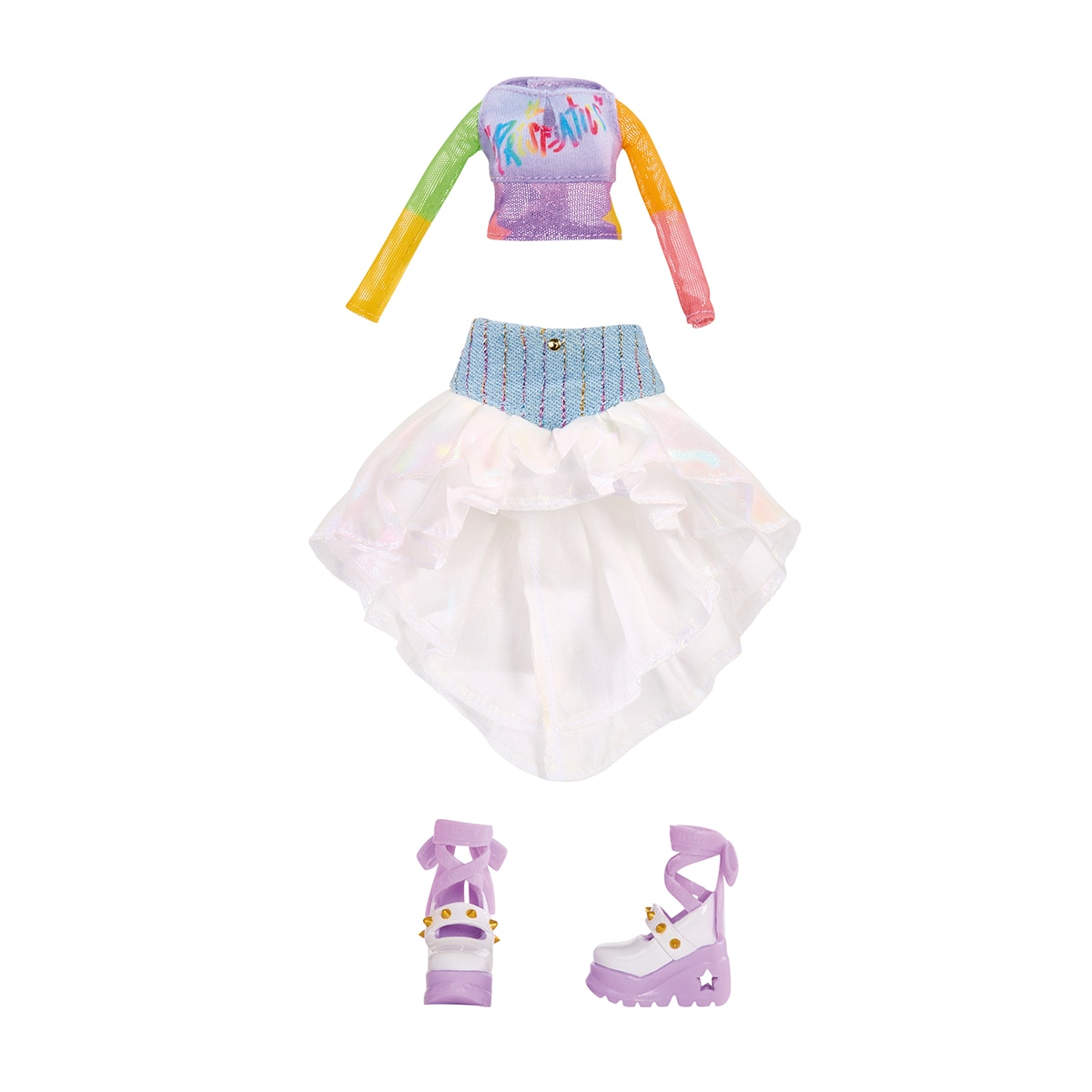 Muñeca y accesorios Jr High Rockband Amaya Rainbow High MGA 4