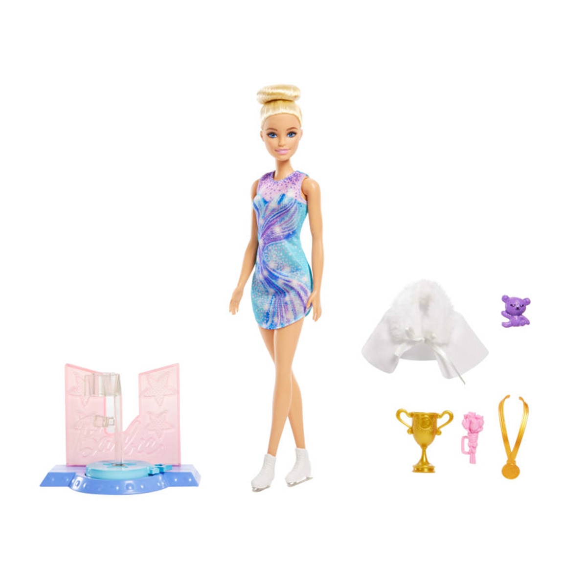 Imagen 0 de Barbie Patinadora sobre hielo con plataforma giratoria