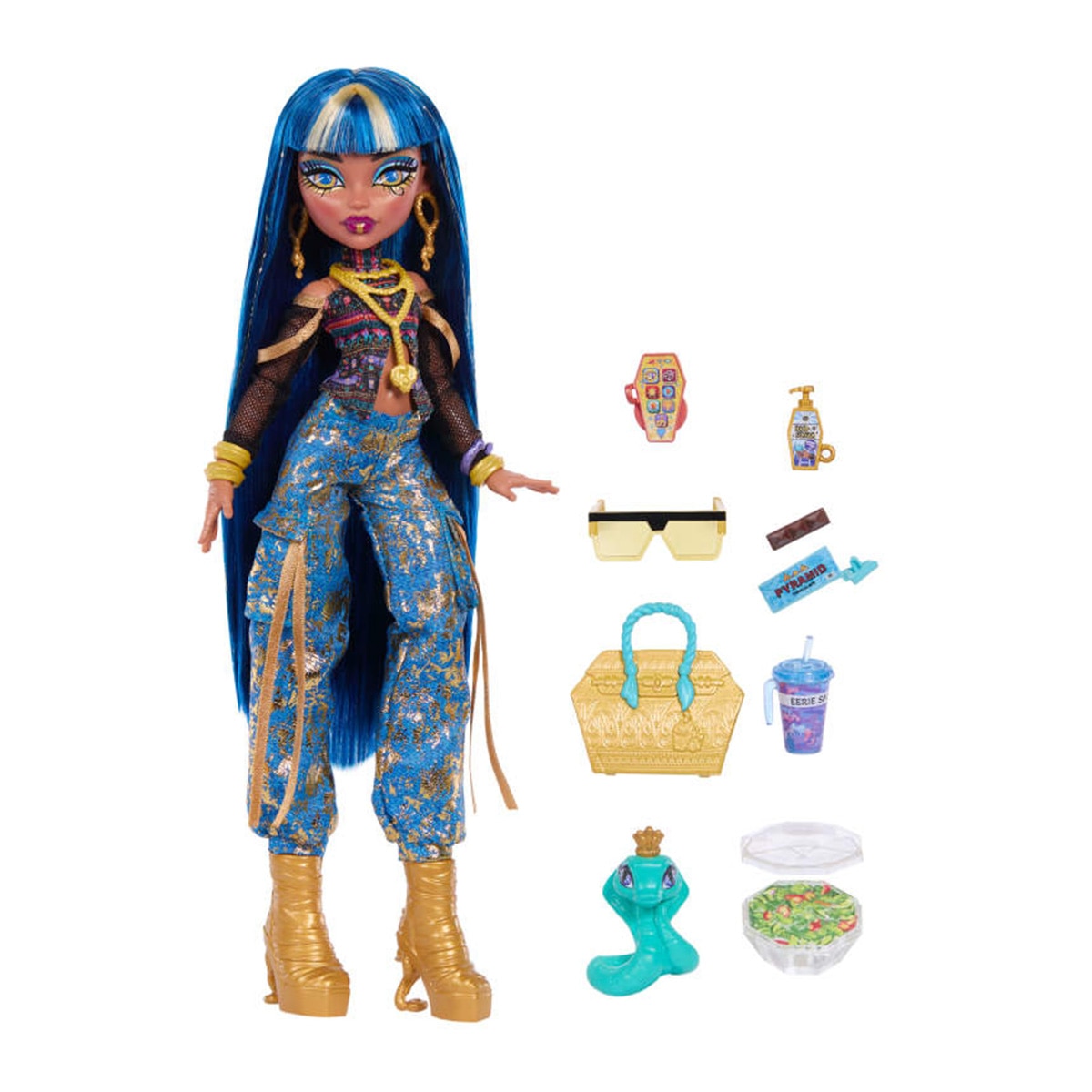 Monster High Muñeca Cleo de Nile con accesorios 5