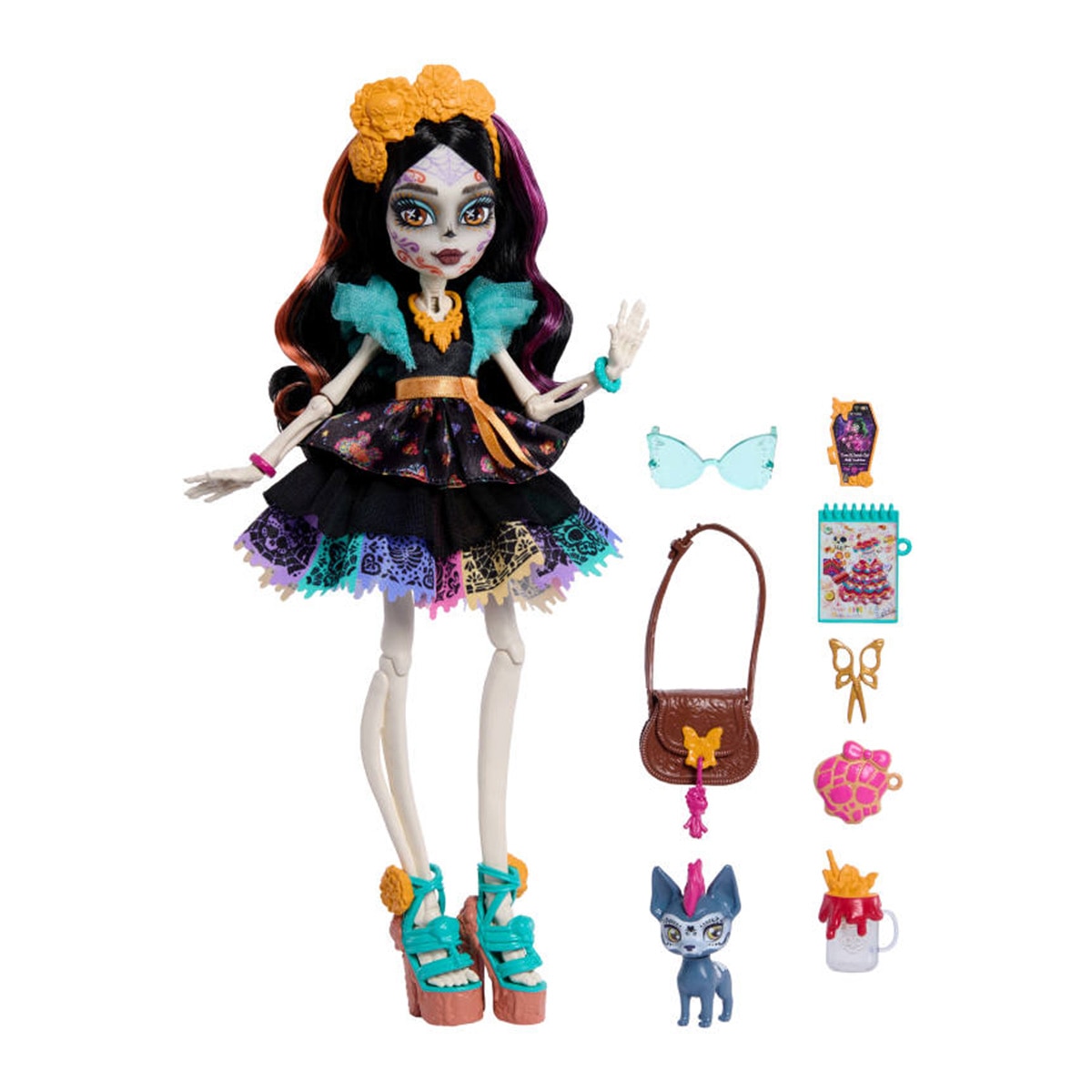 Monster High Muñeca Skelita Calaveras con accesorios 5