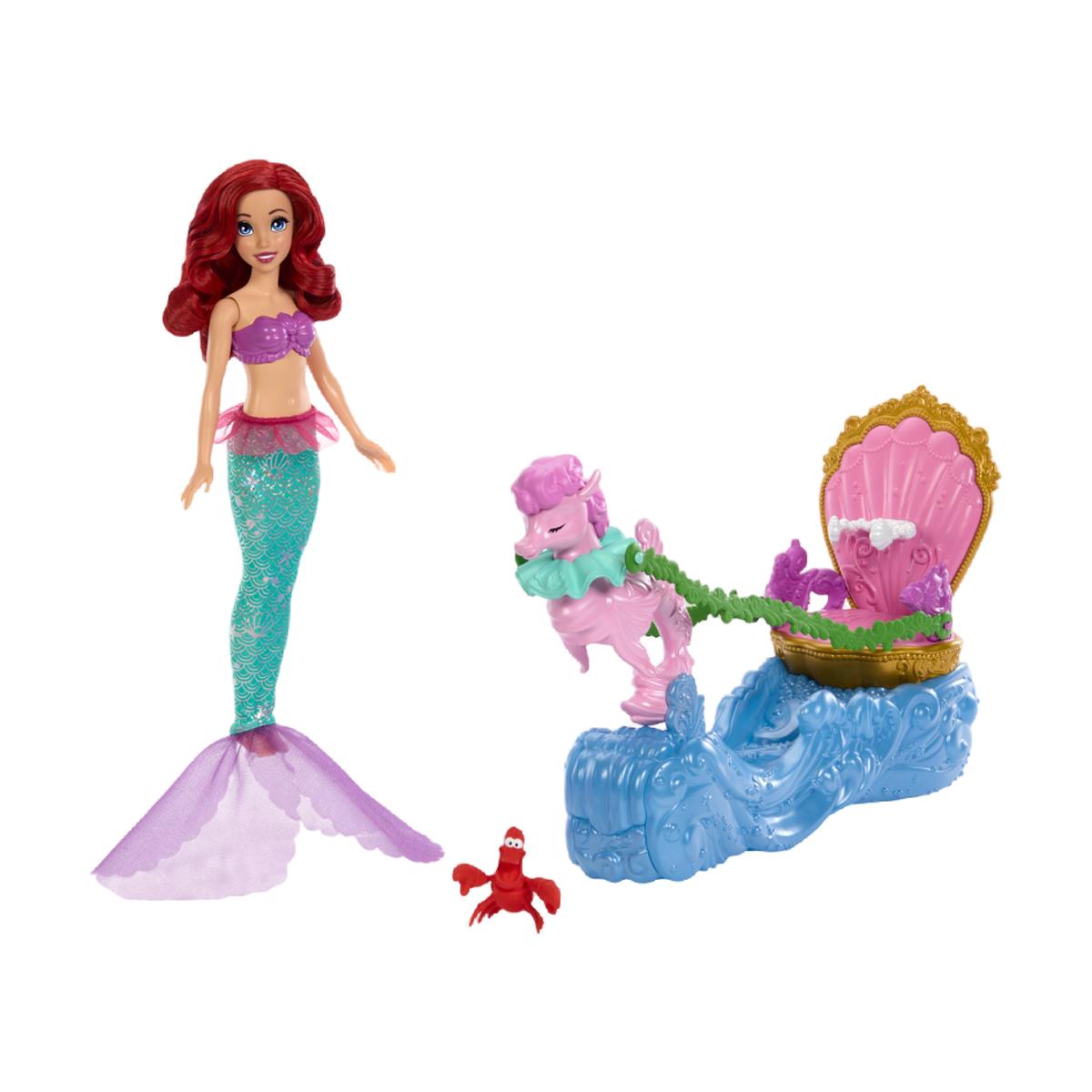 Imagen 1 de Mattel Disney Princesas Ariel con carruaje con ruedas
