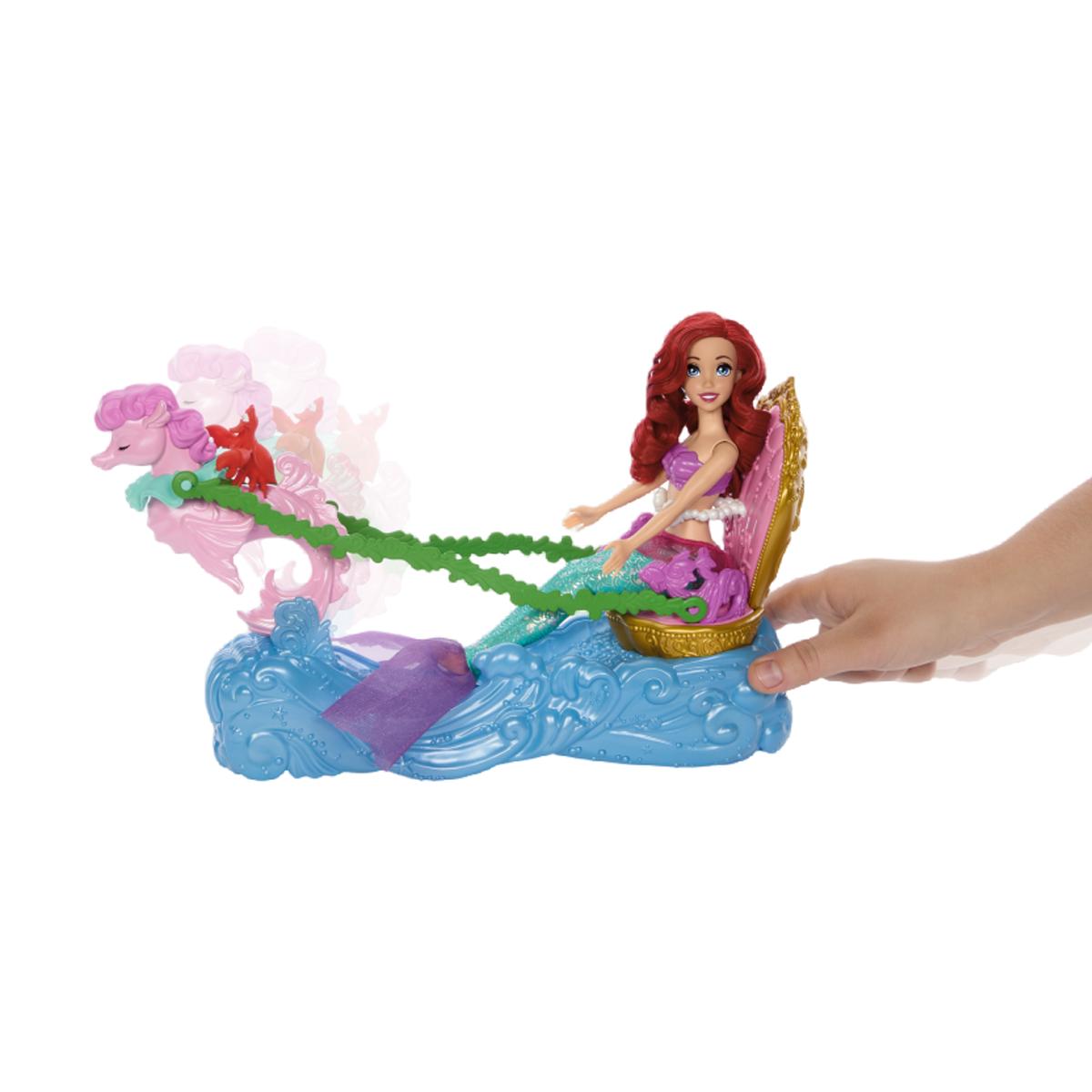 Imagen 3 de Mattel Disney Princesas Ariel con carruaje con ruedas
