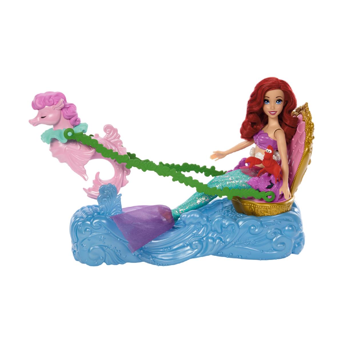 Imagen 6 de Mattel Disney Princesas Ariel con carruaje con ruedas