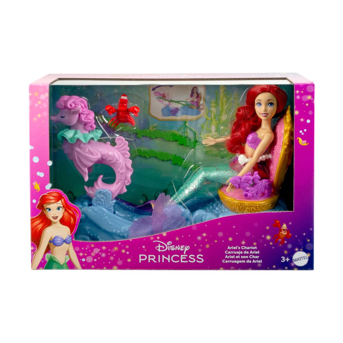 Imagen 7 de Mattel Disney Princesas Ariel con carruaje con ruedas
