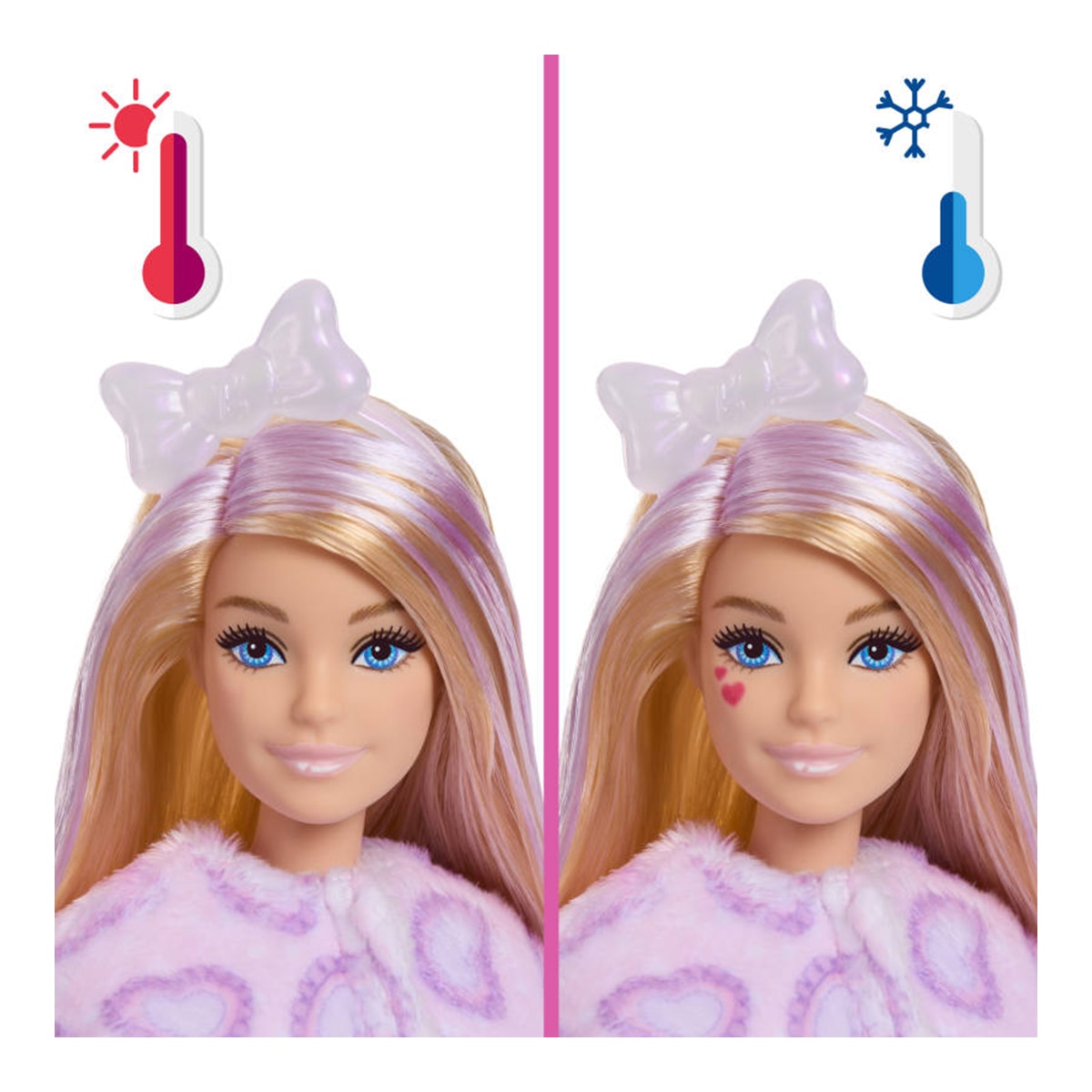 Barbie Cutie Reveal Lazos tiernos Muñeca sorpresa gatita morada 3