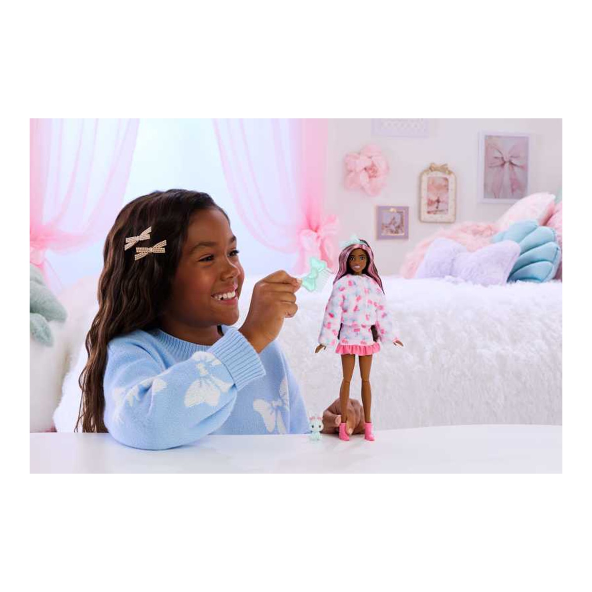 Barbie Cutie Reveal Lazos tiernos Muñeca sorpresa conejito menta 2