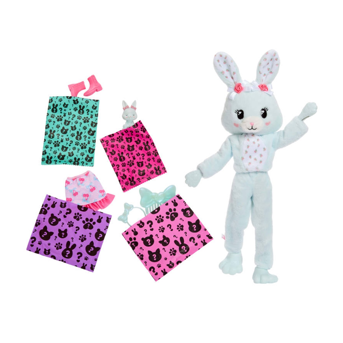 Barbie Cutie Reveal Lazos tiernos Muñeca sorpresa conejito menta 5