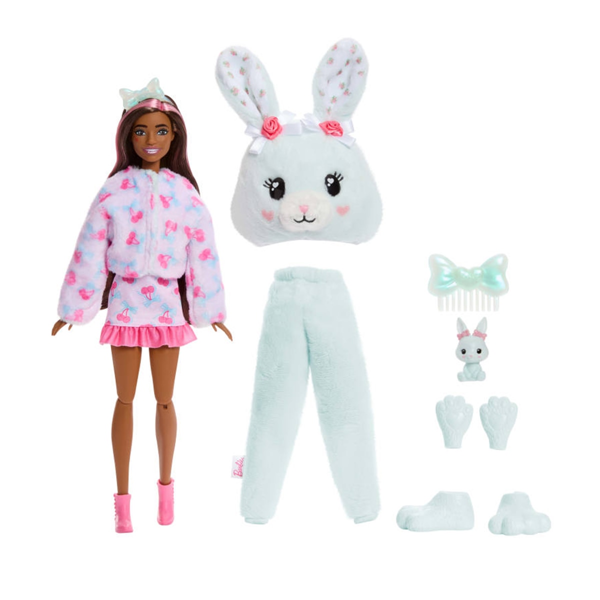 Barbie Cutie Reveal Lazos tiernos Muñeca sorpresa conejito menta 6