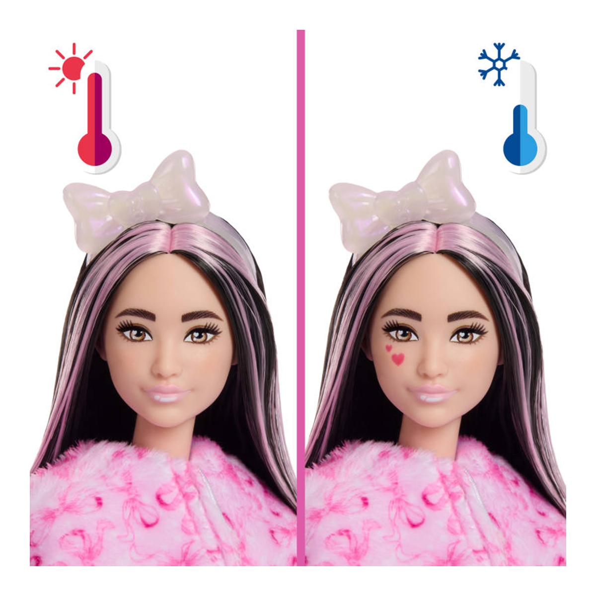 Barbie Cutie Reveal Lazos tiernos Muñeca sorpresa corderito rosa