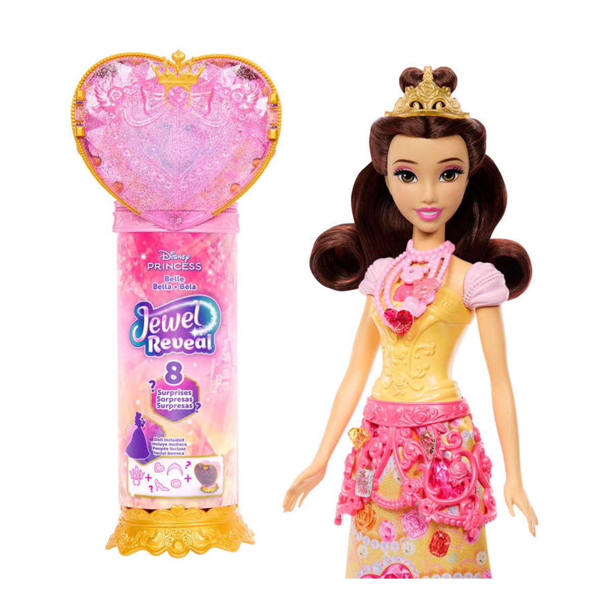 Imagen 0 de Disney Princess Jewel Reveal Muñeca Bella sorpresa
