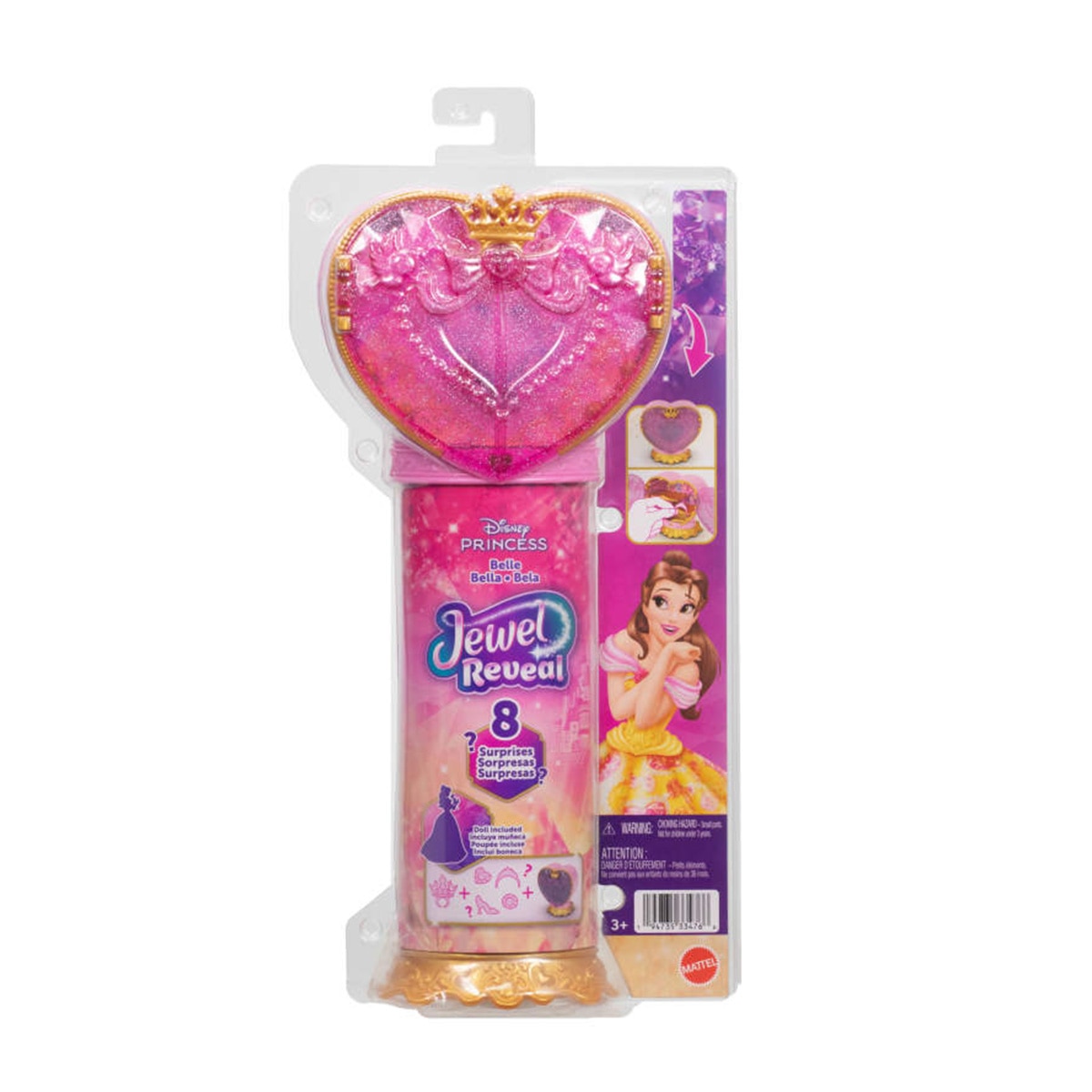 Disney Princess Jewel Reveal Muñeca Bella sorpresa 6