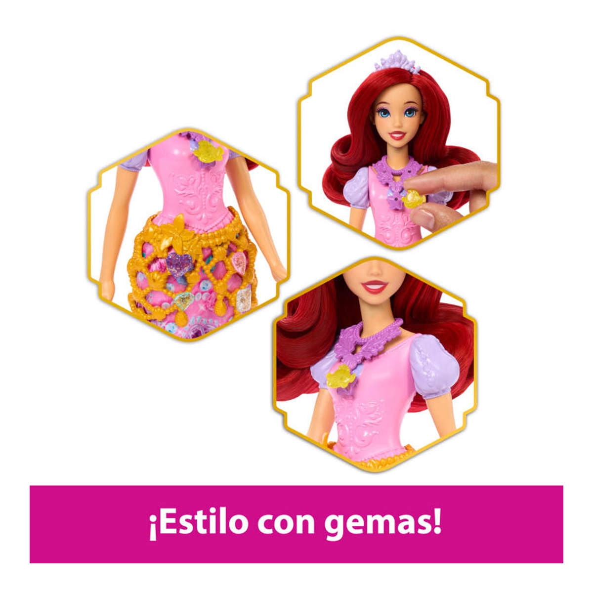 Disney Princess Jewel Reveal Muñeca Ariel sorpresa 4