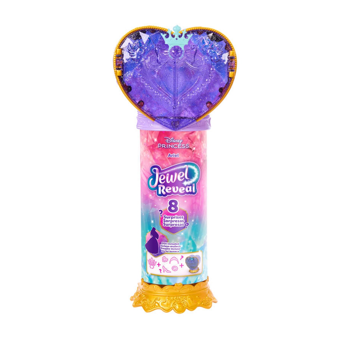 Disney Princess Jewel Reveal Muñeca Ariel sorpresa 6