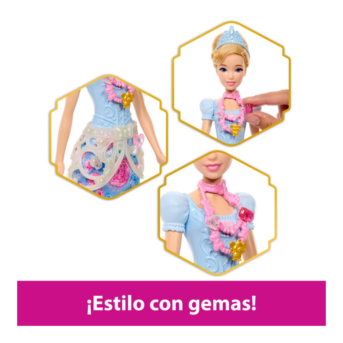 Disney Princess Jewel Reveal Muñeca Cenicienta sorpresa 4