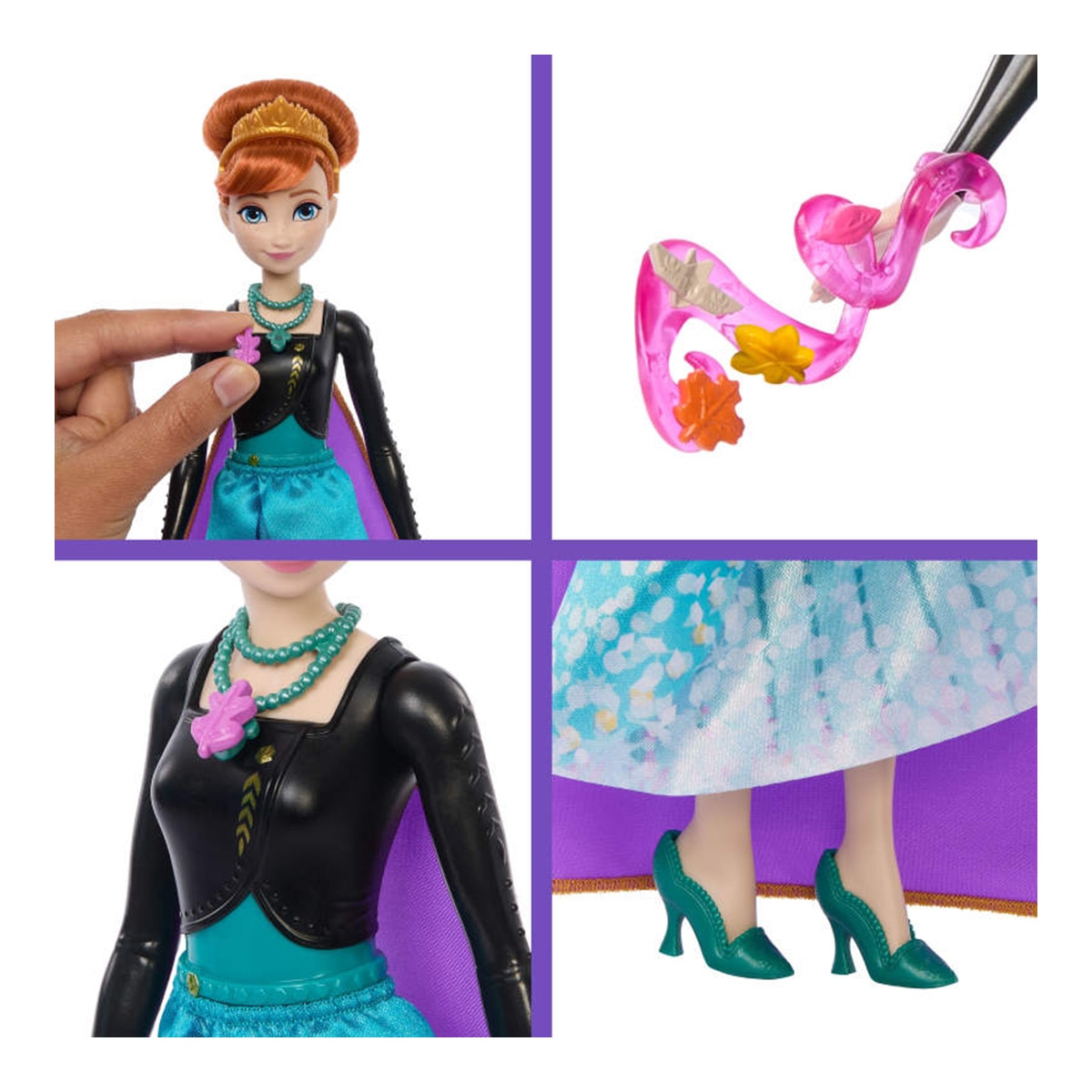 Disney Princess Frozen Jewel Reveal Muñeca Anna sorpresa 5