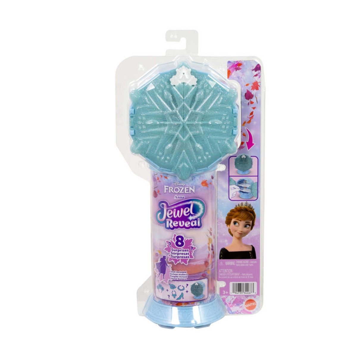Disney Princess Frozen Jewel Reveal Muñeca Anna sorpresa 7