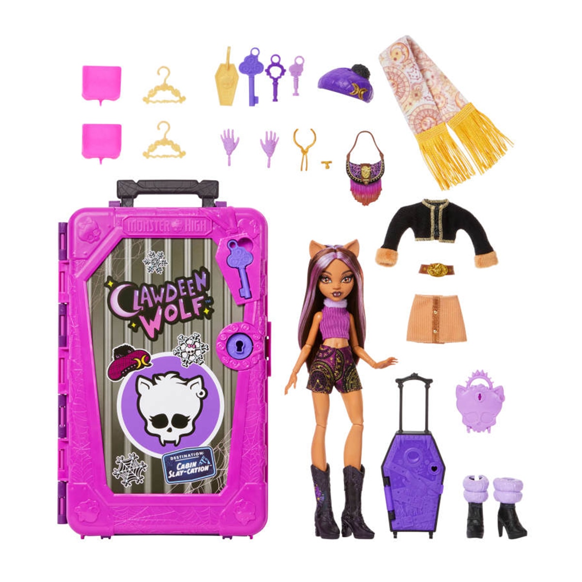 Conjunto de muñeca y accesorios  Skulltimate Secrets Clawdeen Wolf Monster High Mattel 6