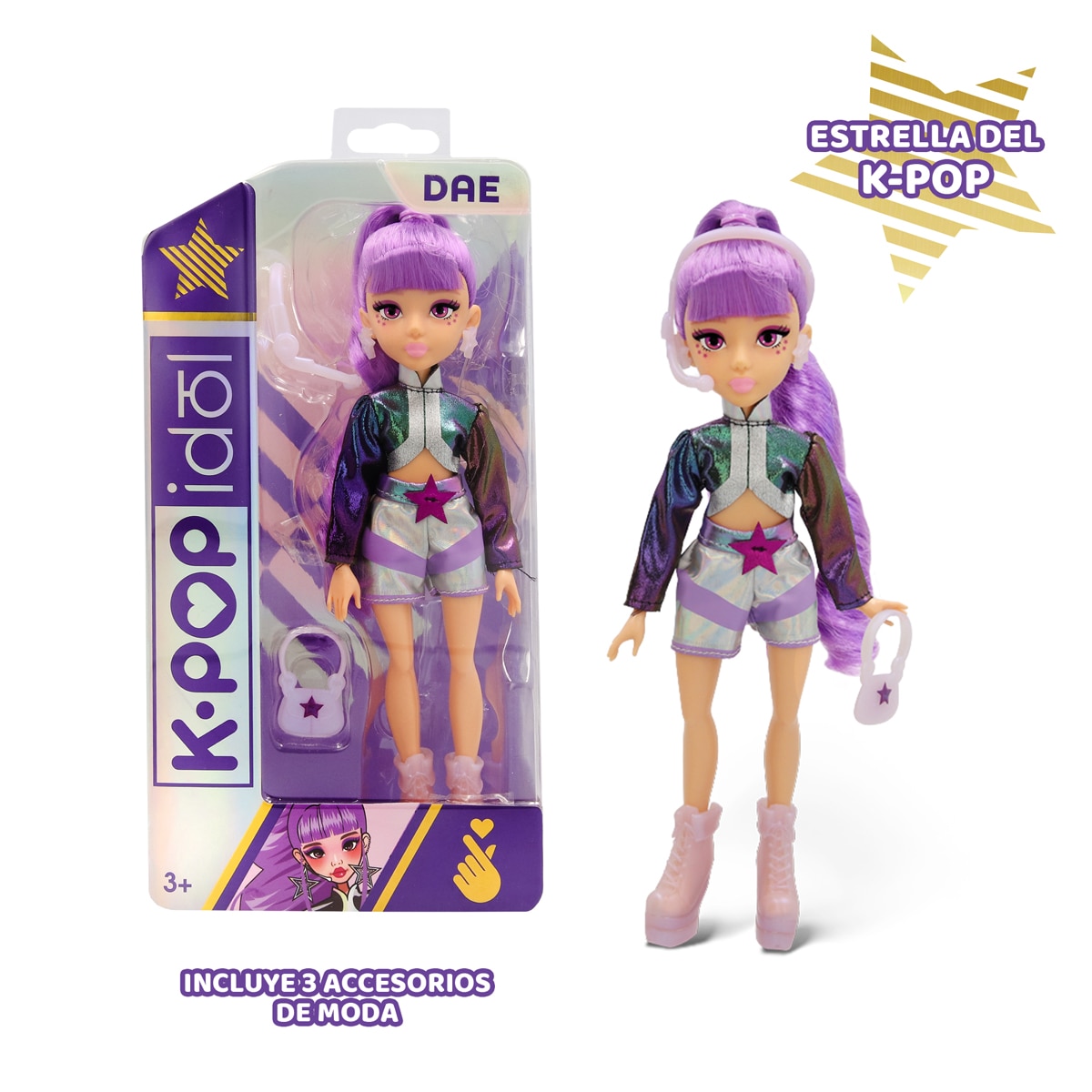 Imagen 2 de Muñeca K-Pop Idol Fashion Doll Dae incluye 3 Accesorios Imc Toys