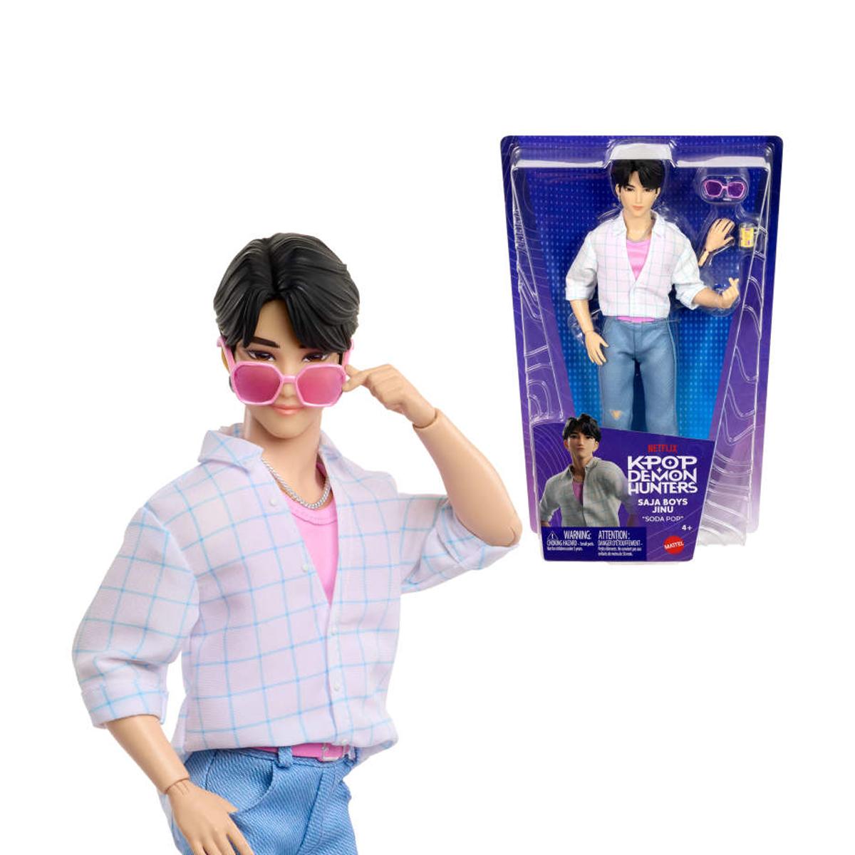 Imagen 0 de Muñeco K-Pop Jinu Soda Pop inspirado en la película con conjunto de actuación “Soda Pop” y 2 accesorios Mattel